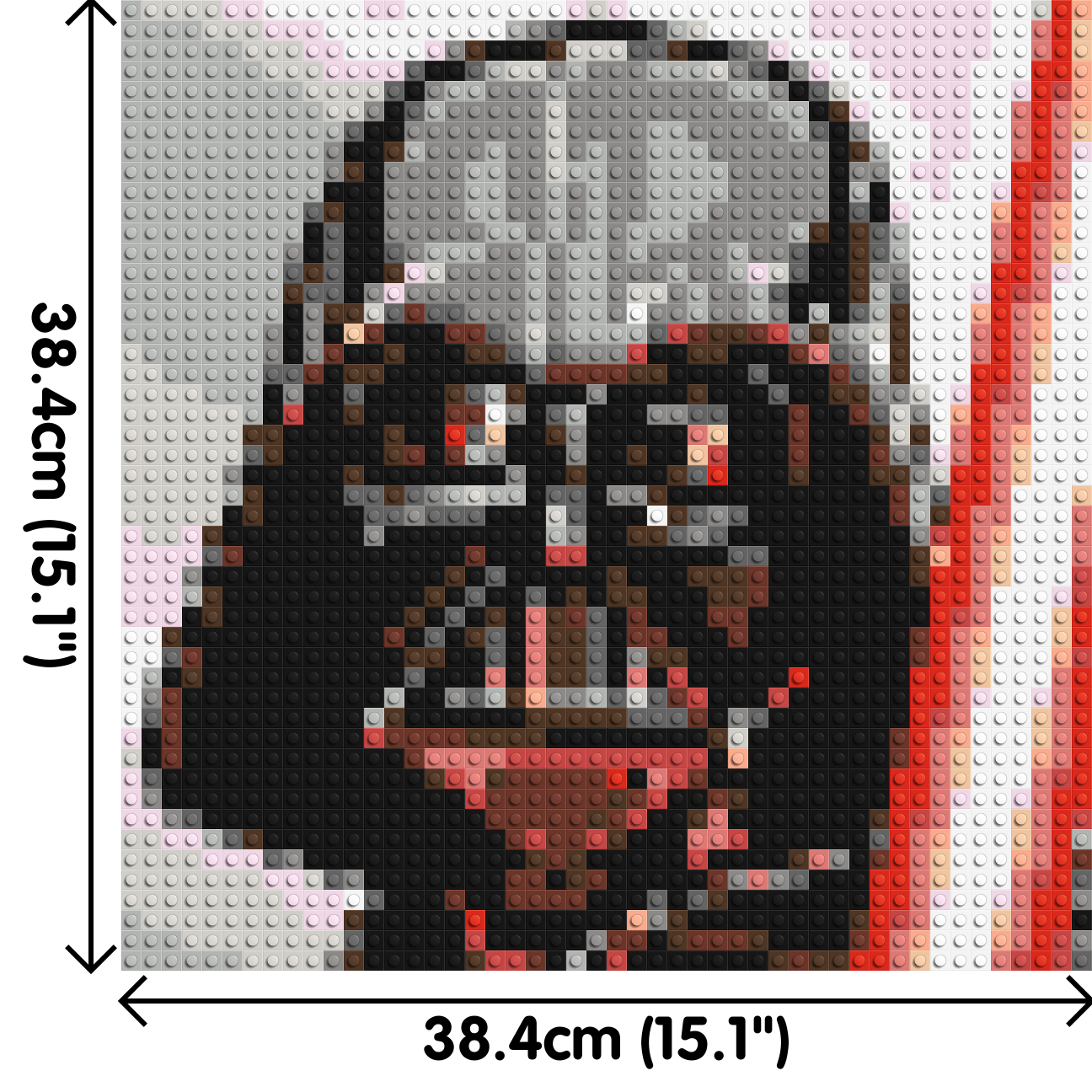 Darth Vader - Brick Art Mosaic Kit 2x2 dimensions