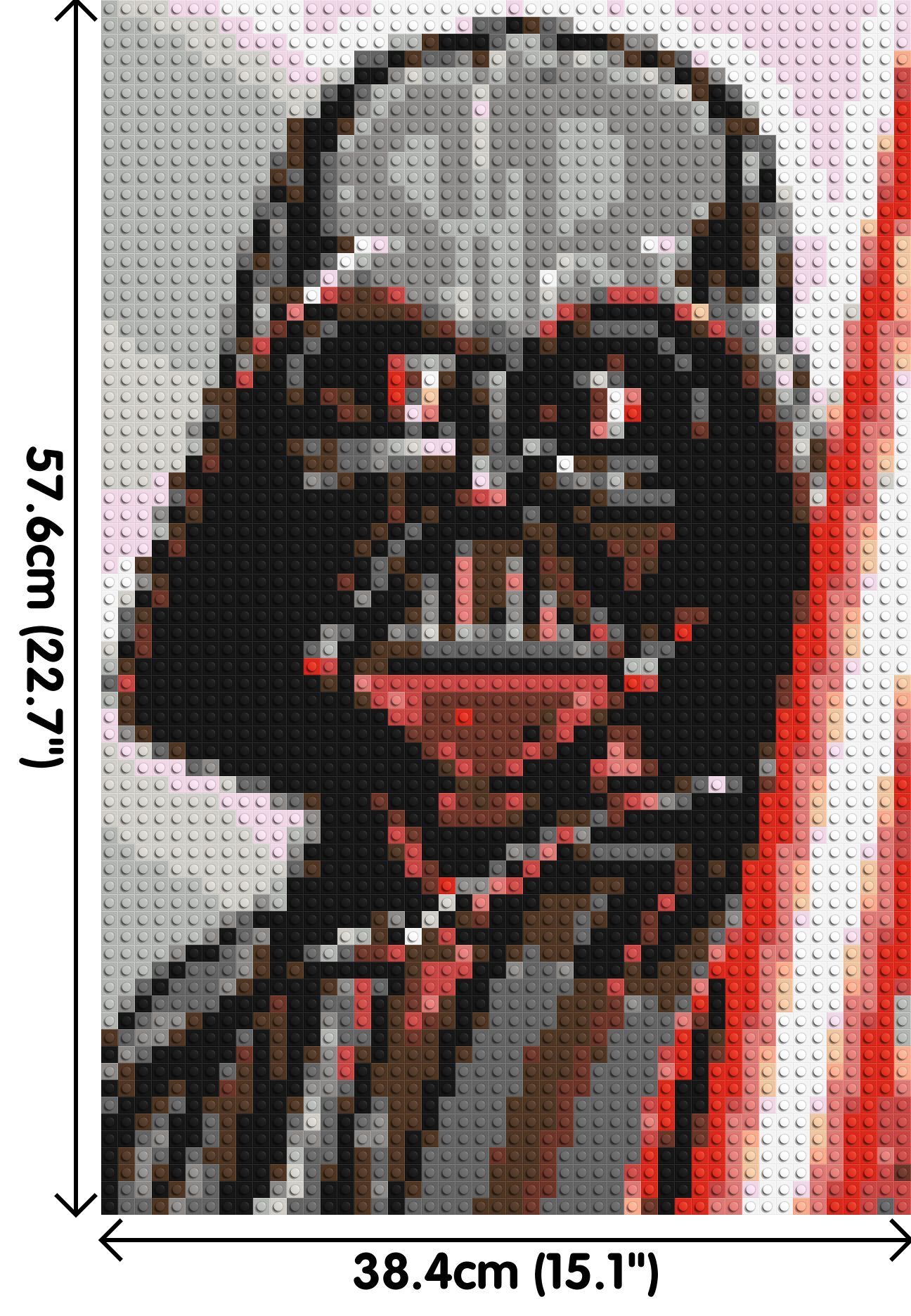 Darth Vader - Brick Art Mosaic Kit 2x3 dimensions