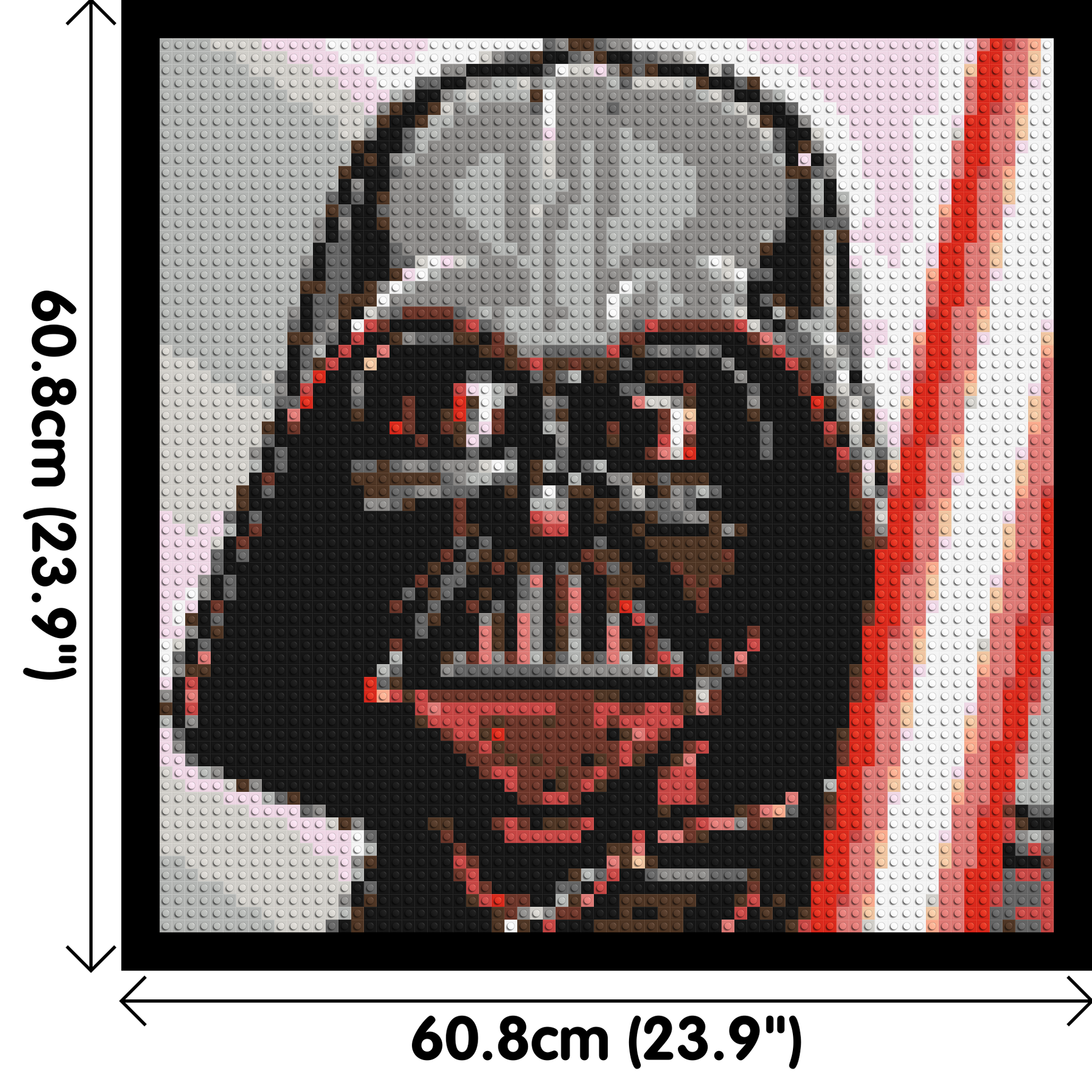 Darth Vader - Brick Art Mosaic Kit 3x3 dimensions with frame