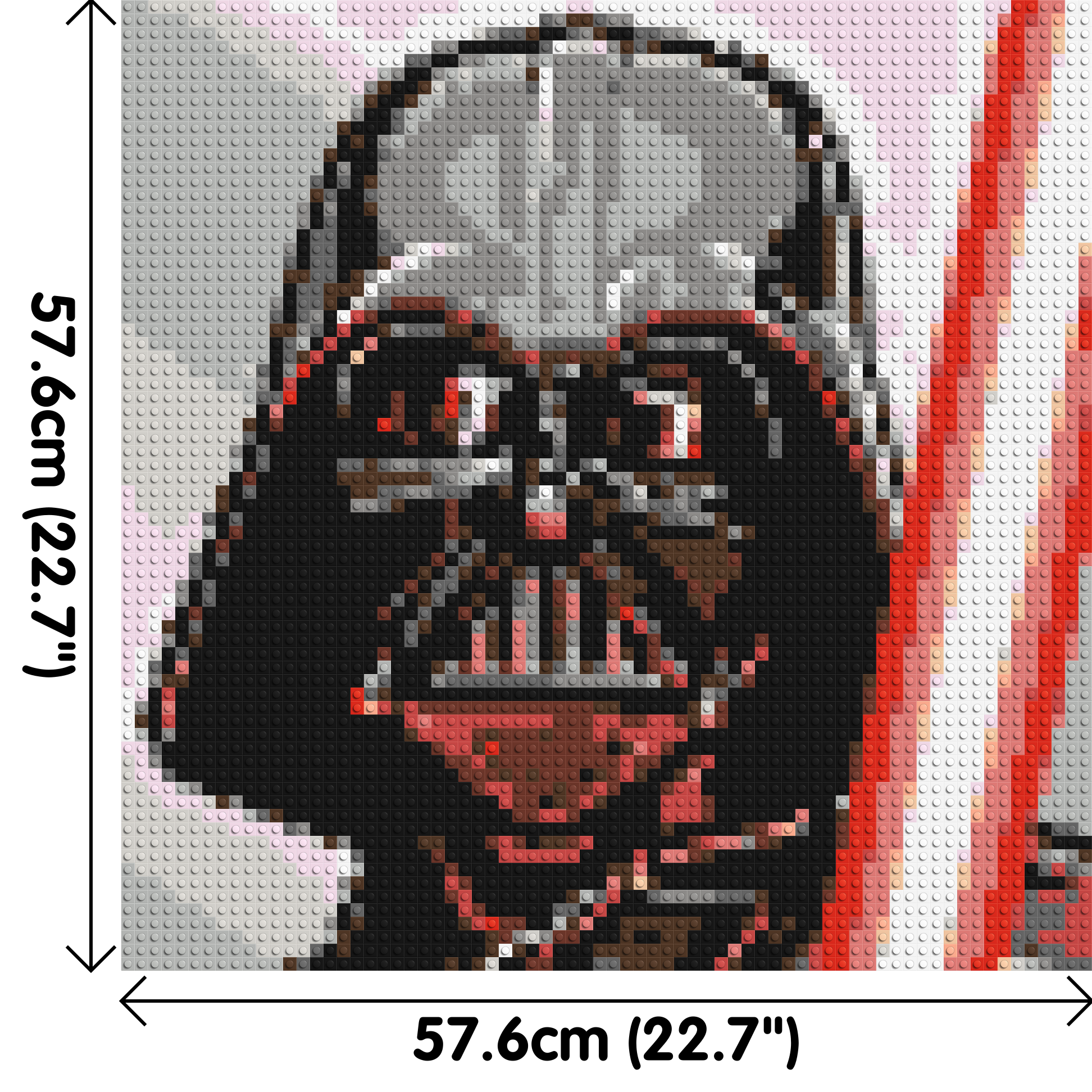 Darth Vader - Brick Art Mosaic Kit 3x3 dimensions