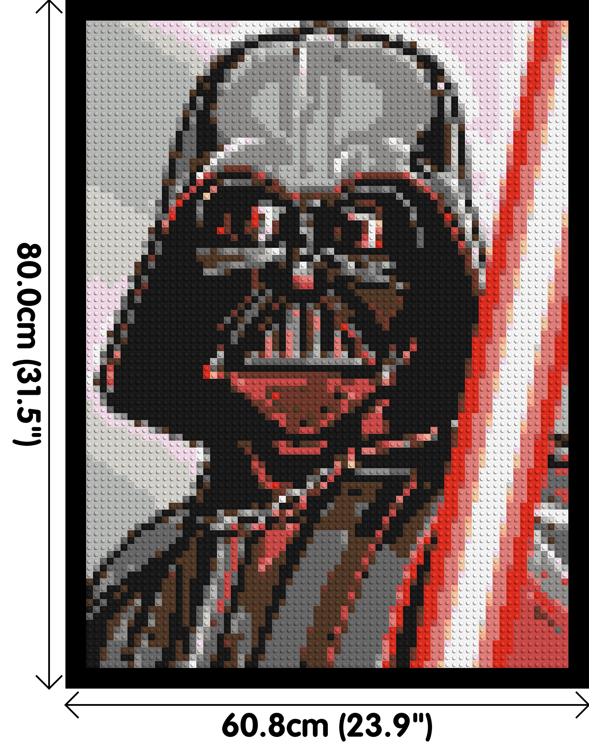 Darth Vader - Brick Art Mosaic Kit 3x4 dimensions with frame