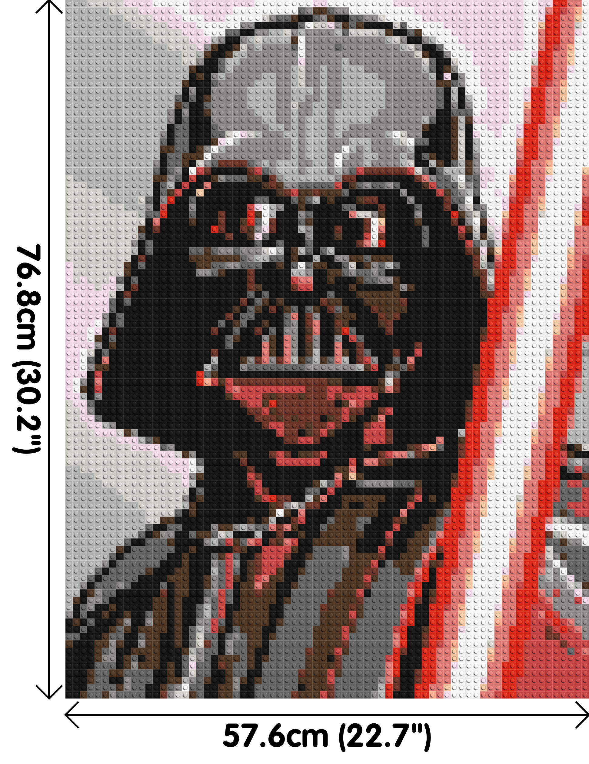 Darth Vader - Brick Art Mosaic Kit 3x4 dimensions