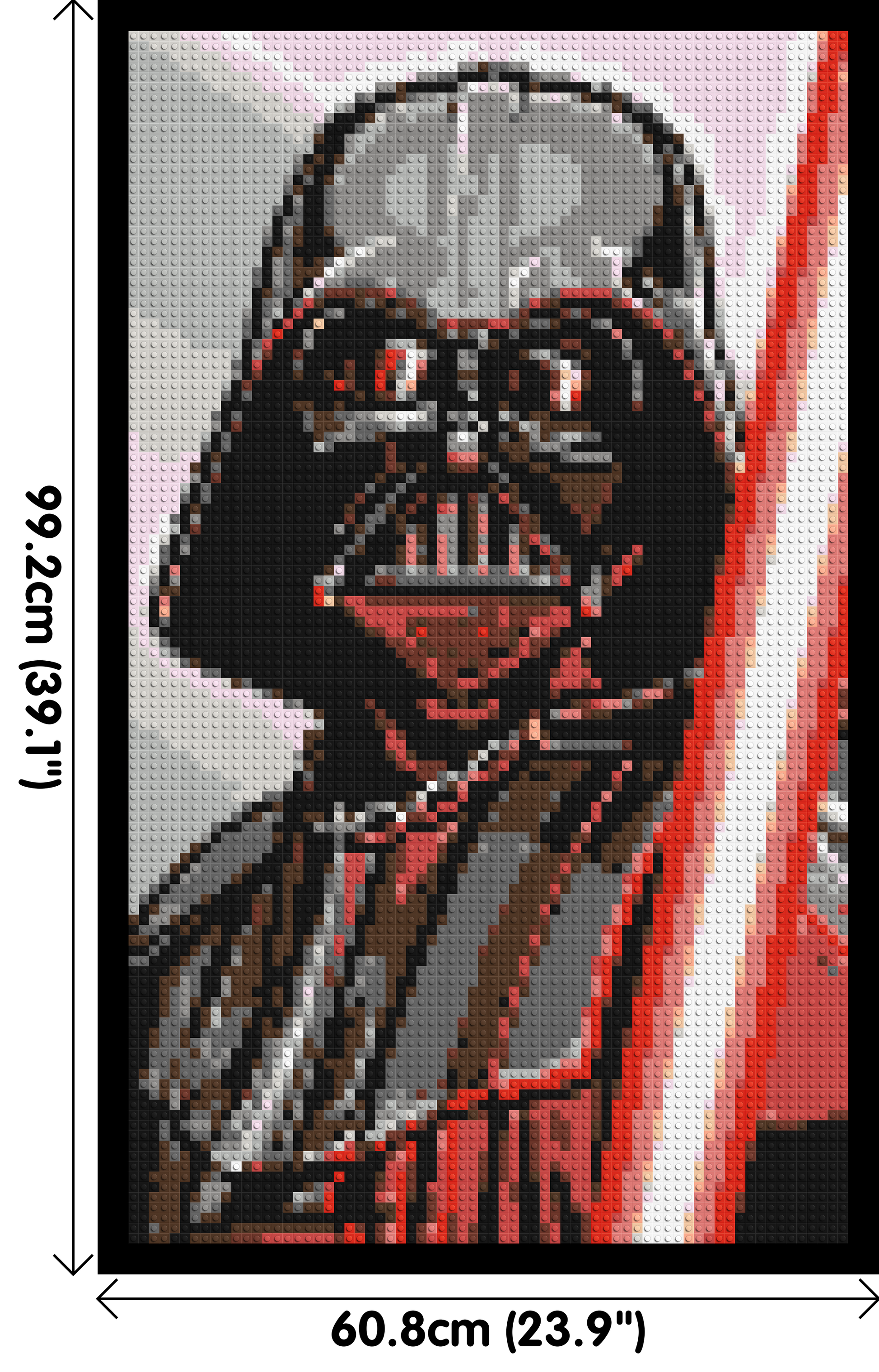 Darth Vader - Brick Art Mosaic Kit 3x5 dimensions with frame