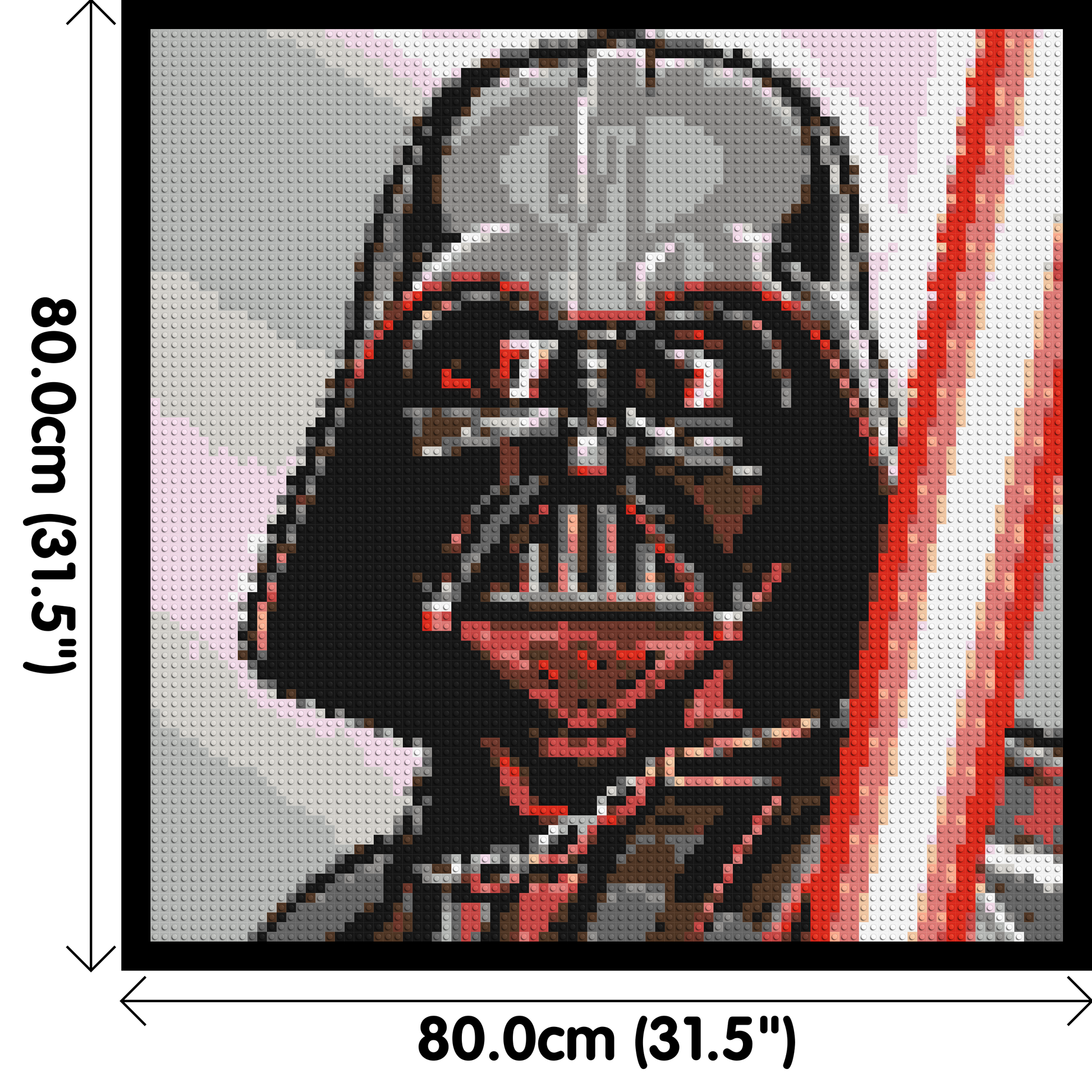 Darth Vader - Brick Art Mosaic Kit 4x4 dimensions with frame