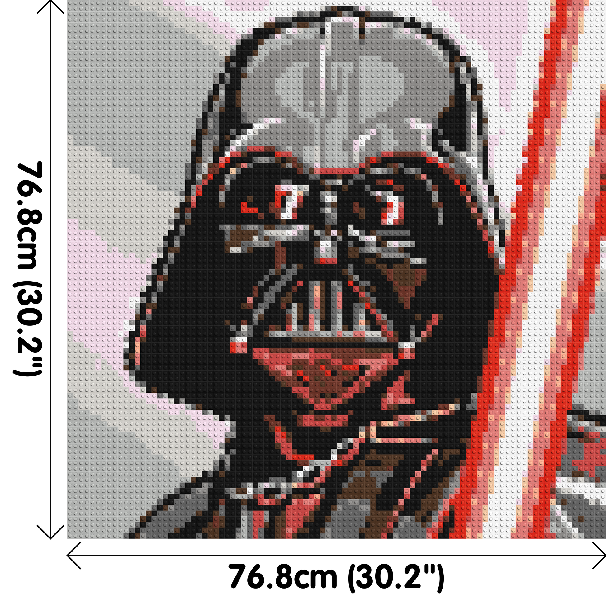 Darth Vader - Brick Art Mosaic Kit 4x4 dimensions