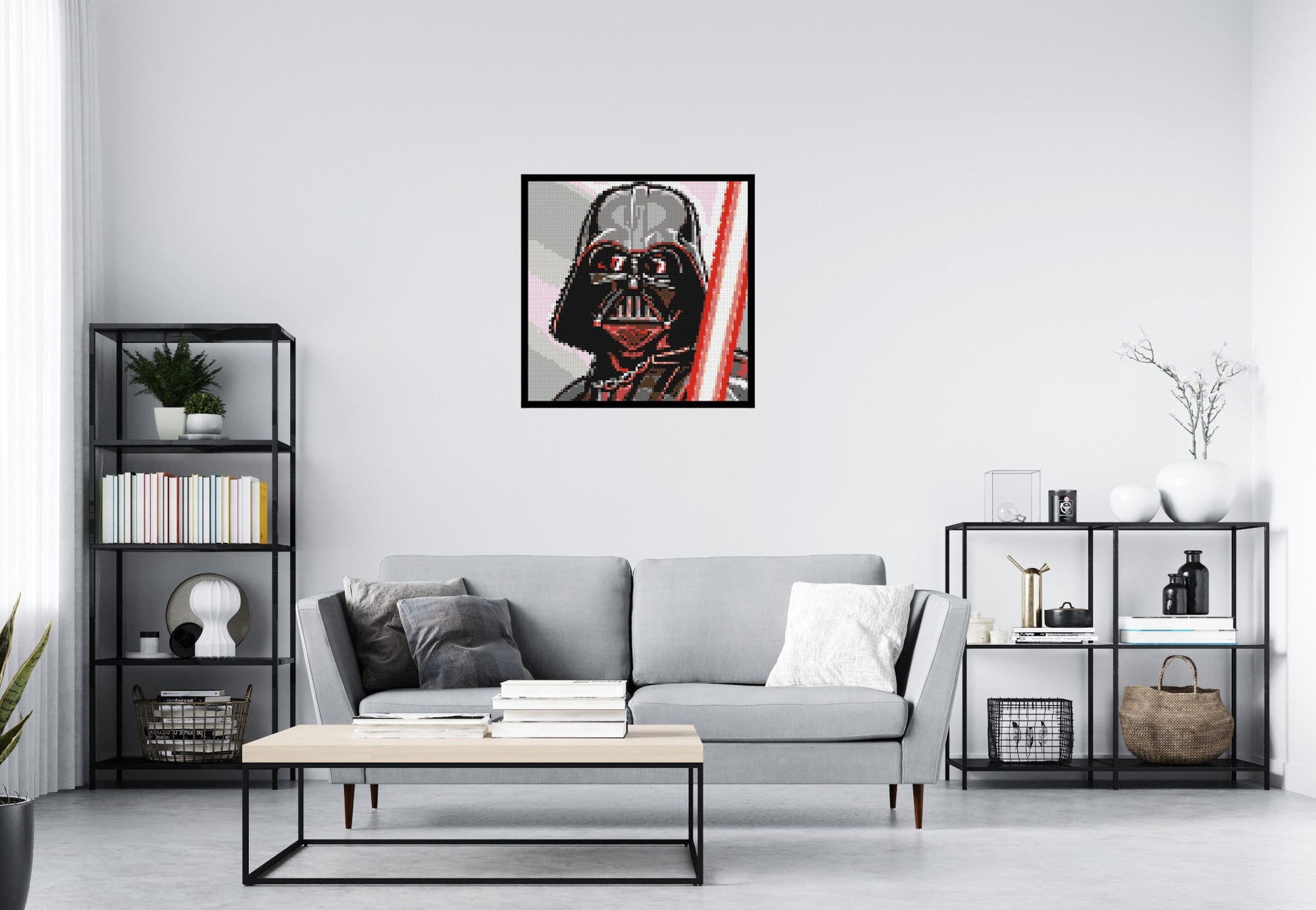 Darth Vader - Brick Art Mosaic Kit 4x4 scene with frame