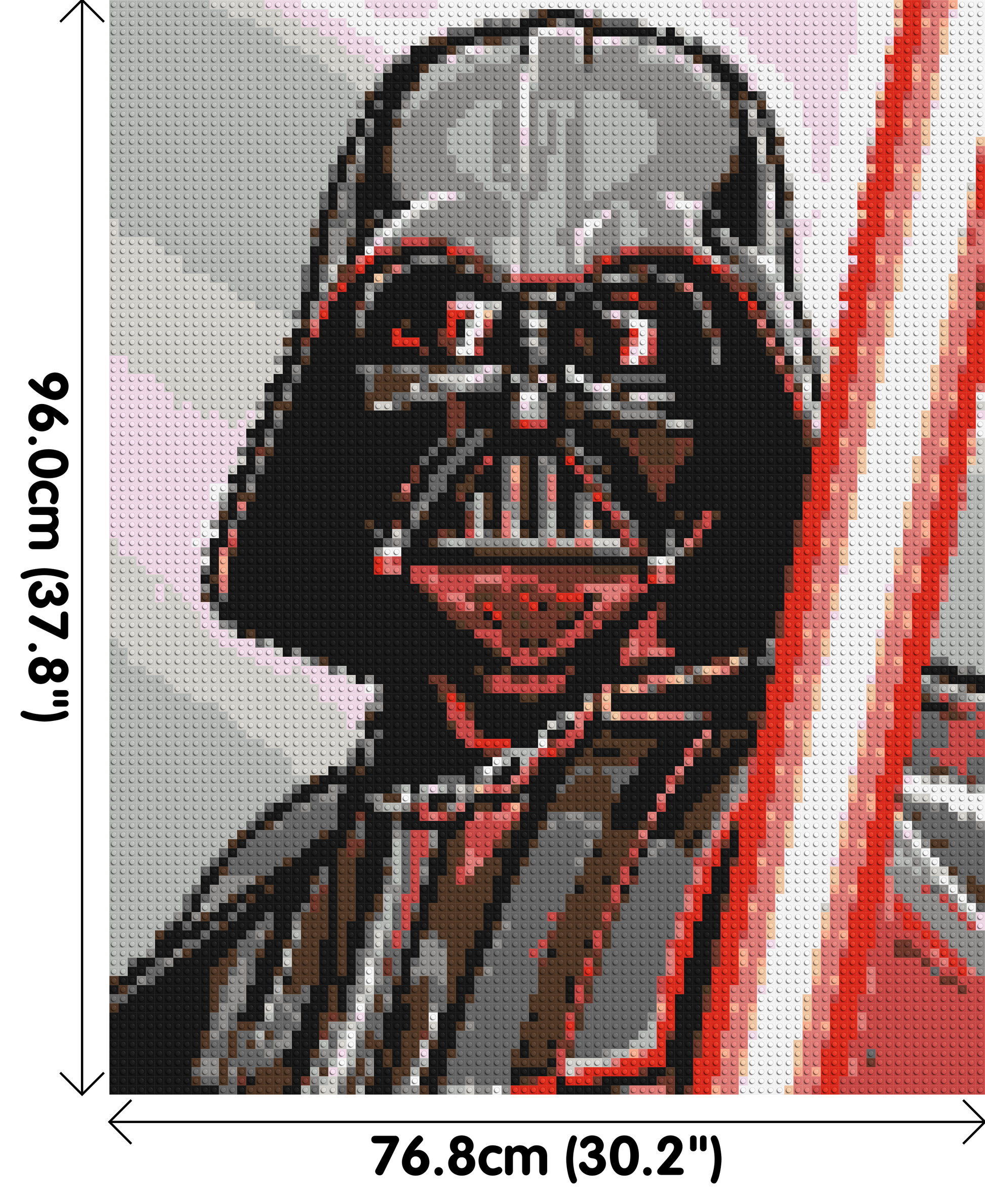 Darth Vader - Brick Art Mosaic Kit 4x5 dimensions