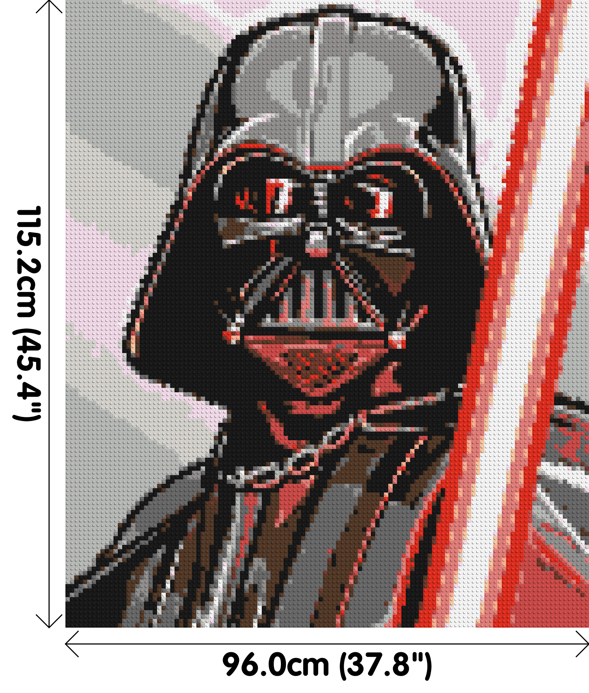 Darth Vader - Brick Art Mosaic Kit 5x6 dimensions