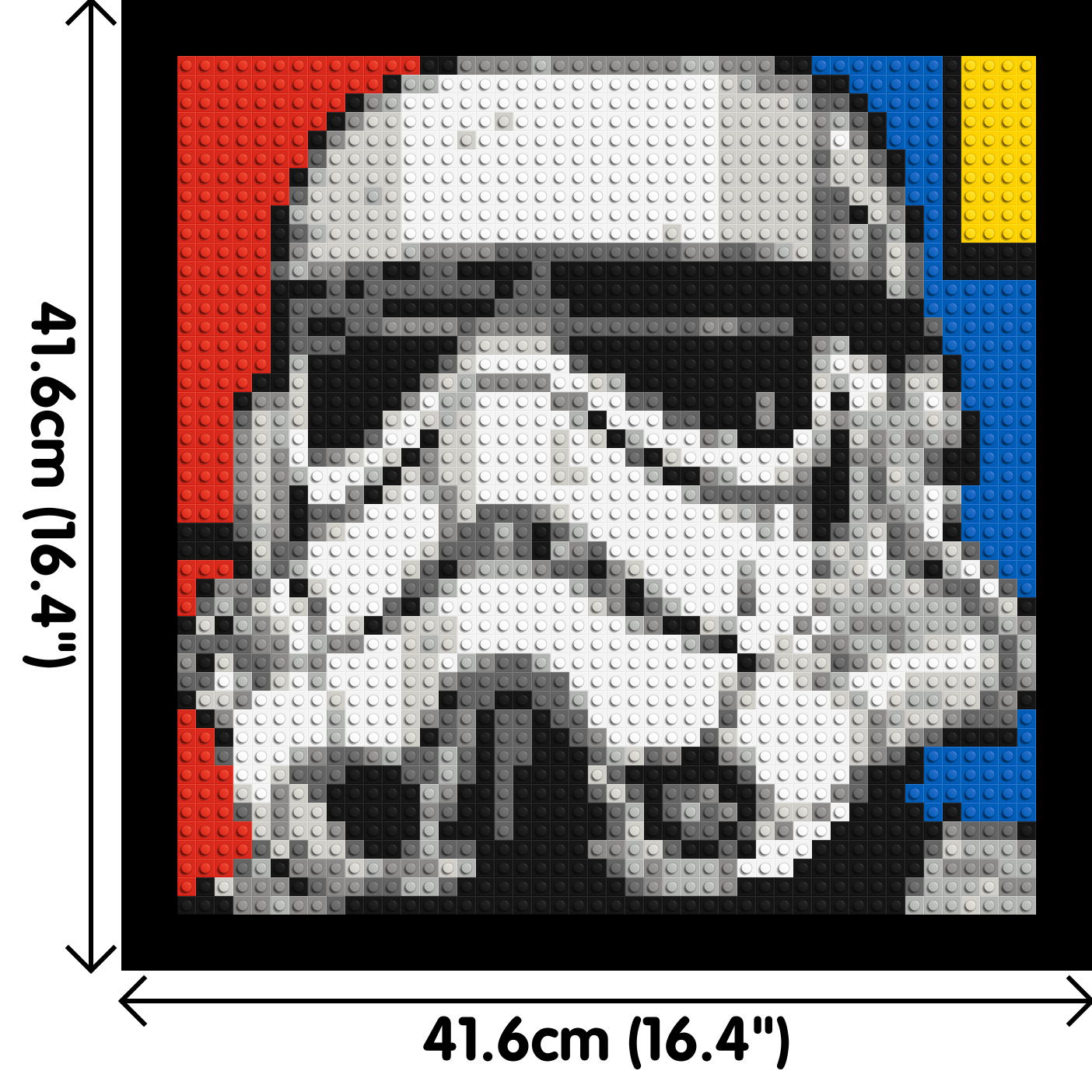 Stormtrooper - Brick Art Mosaic Kit 2x2 dimensions with frame