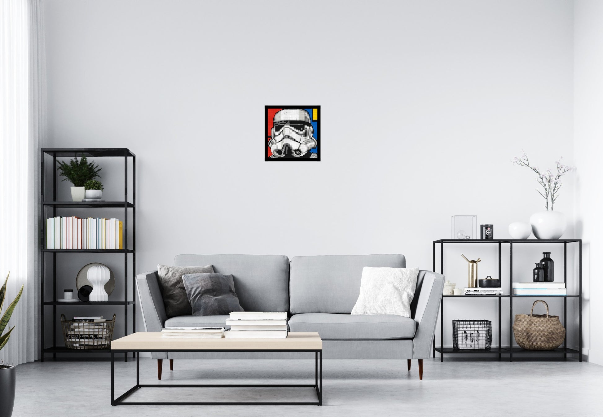 Stormtrooper - Brick Art Mosaic Kit 2x2 scene with frame