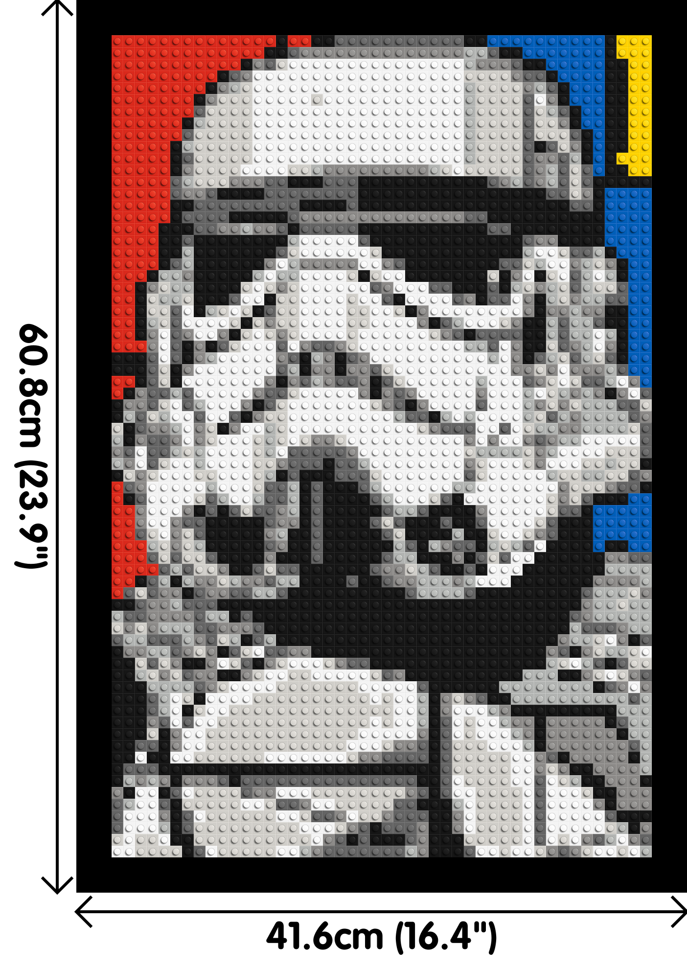 Stormtrooper - Brick Art Mosaic Kit 2x3 dimensions with frame