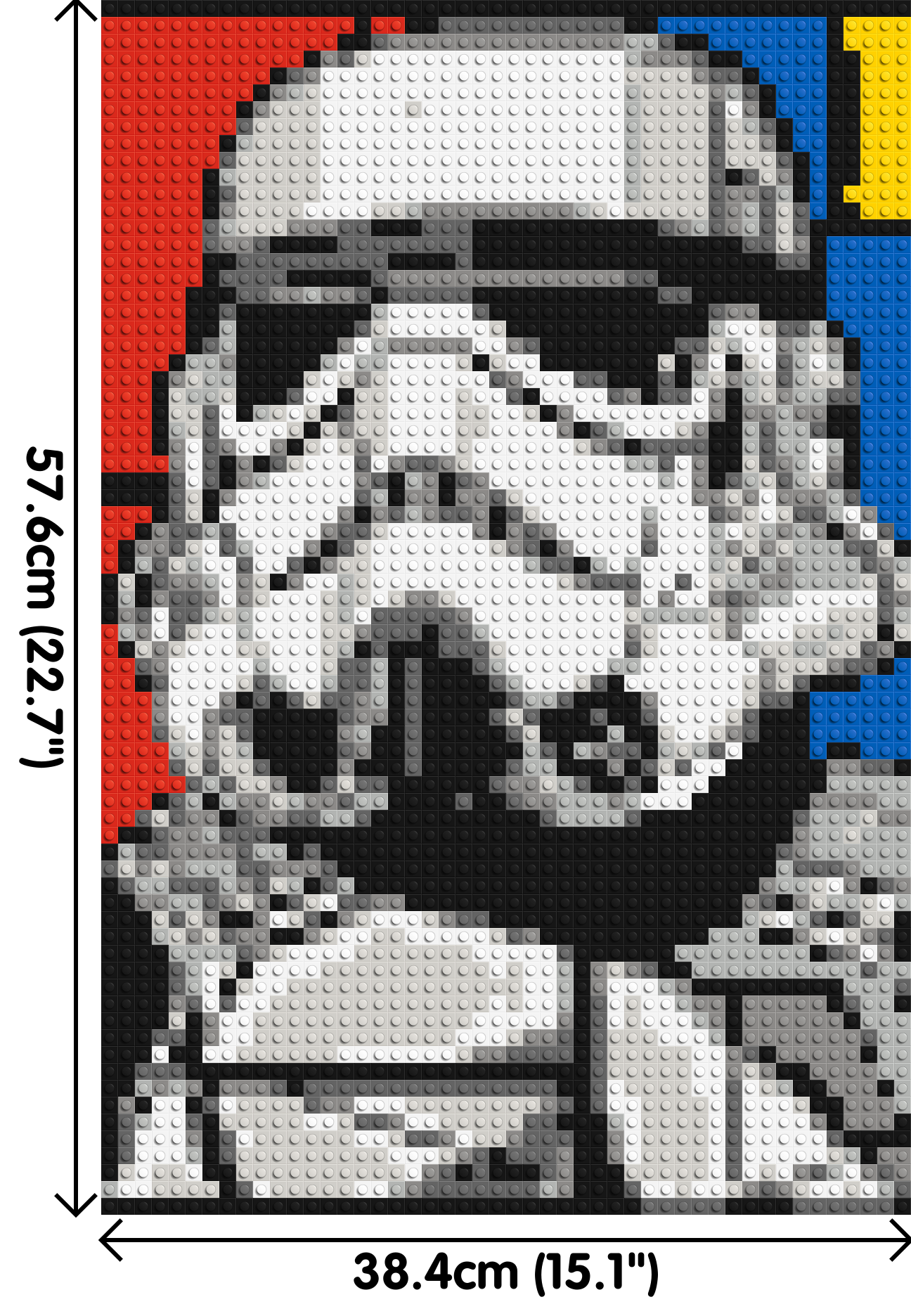 Stormtrooper - Brick Art Mosaic Kit 2x3 dimensions