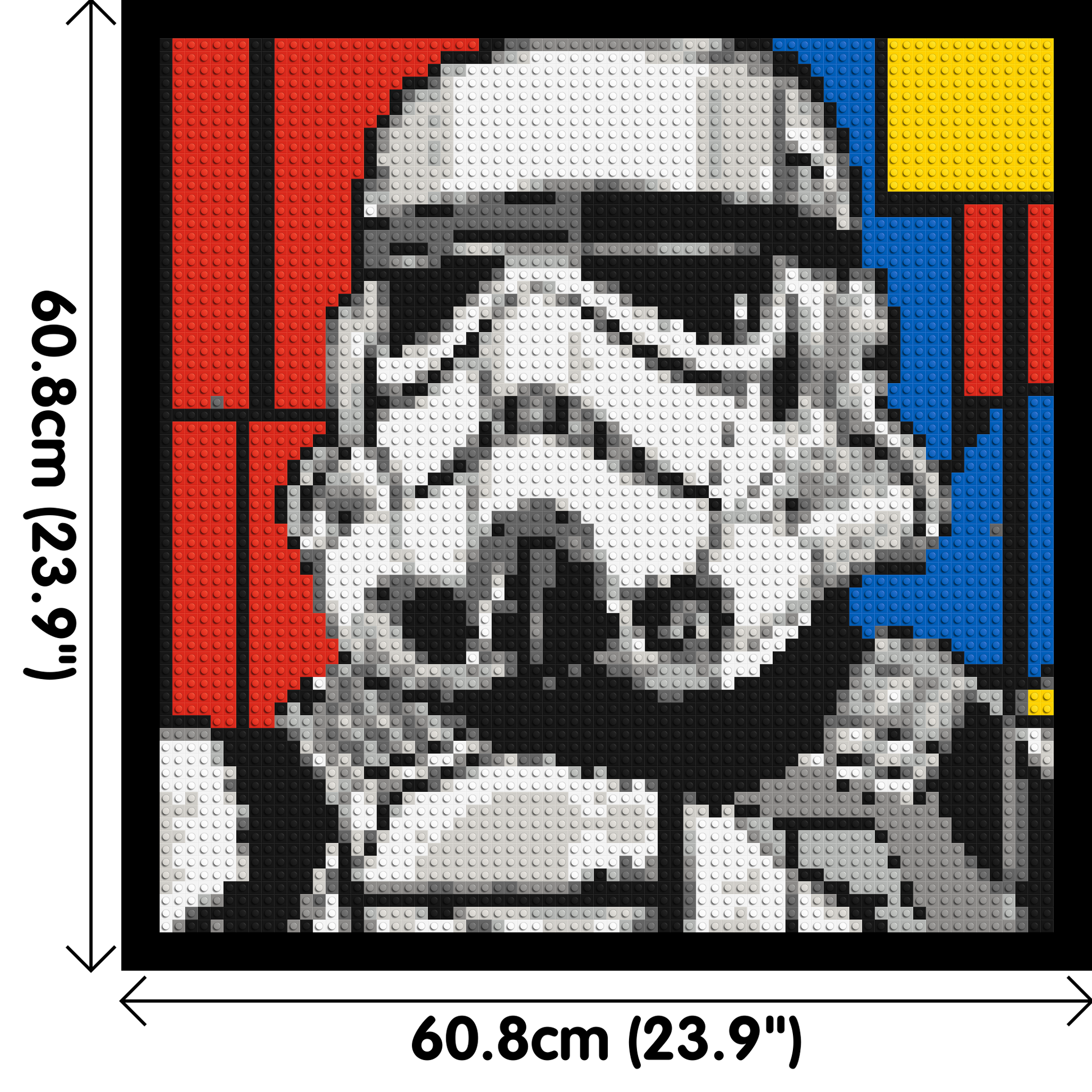 Stormtrooper - Brick Art Mosaic Kit 3x3 dimensions with frame