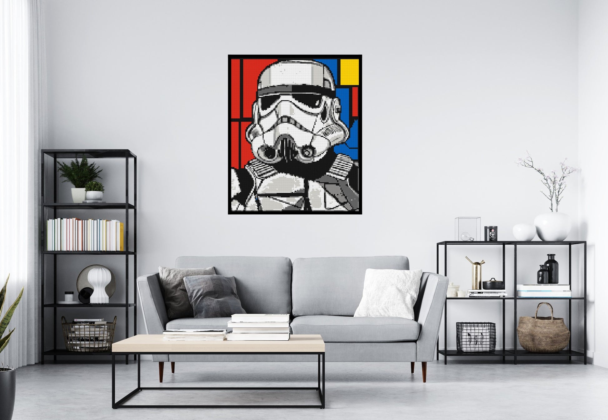 Stormtrooper - Brick Art Mosaic Kit 5x6 scene with frame