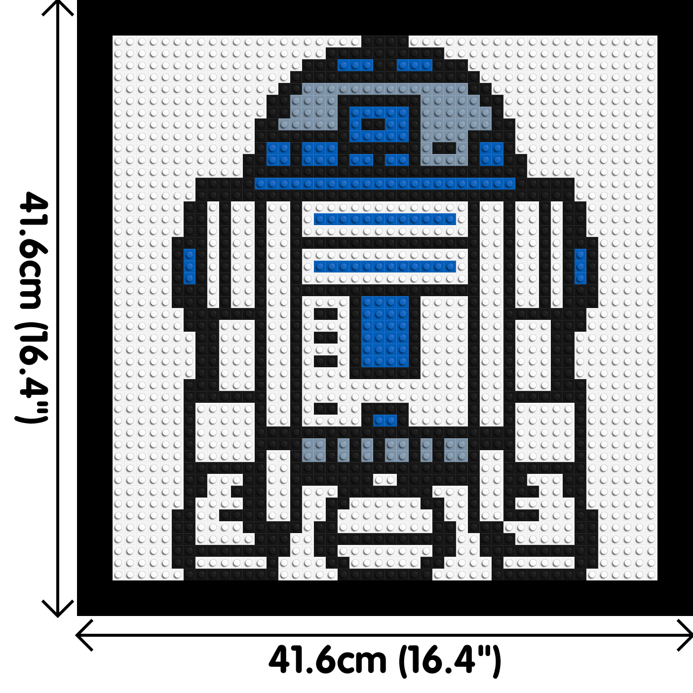 R2D2 - Brick Art Mosaic Kit 2x2 dimensions with frame