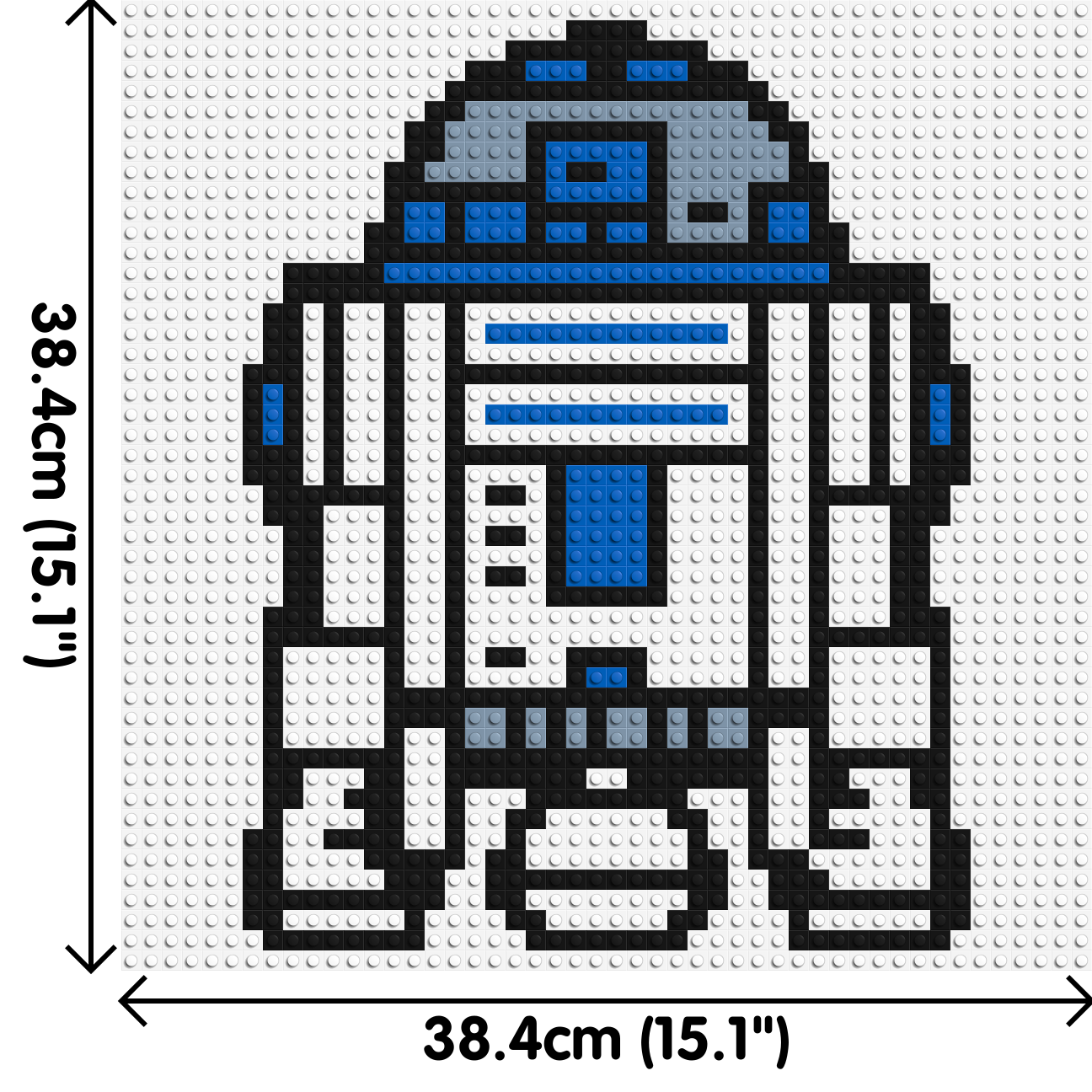 R2D2 - Brick Art Mosaic Kit 2x2 dimensions