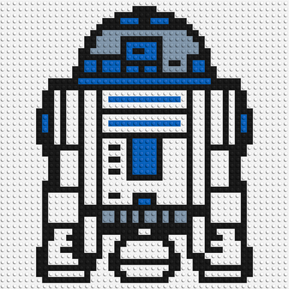 R2D2 - Brick Art Mosaic Kit 2x2 large