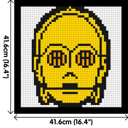 C3PO - Brick Art Mosaic Kit 2x2 large