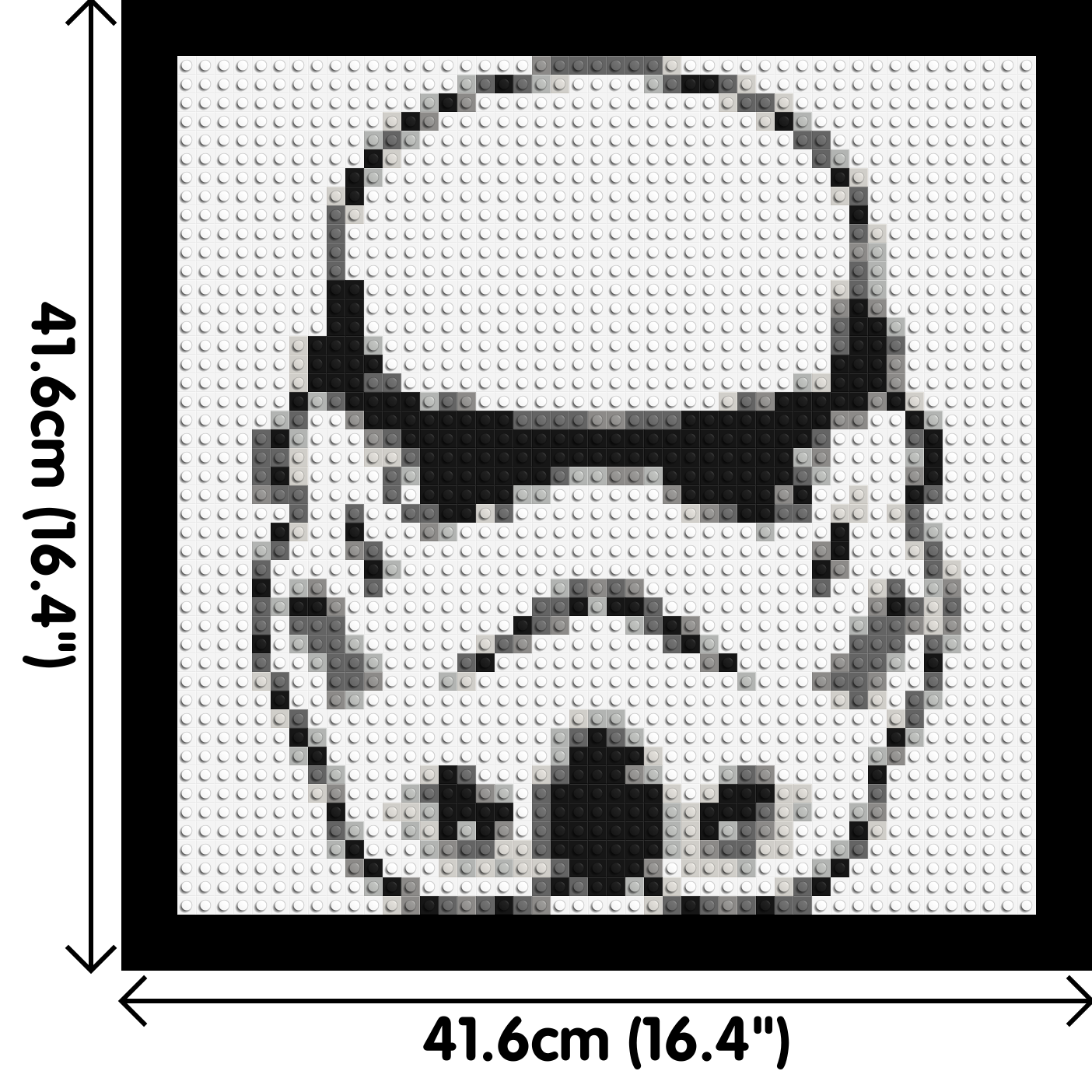 Stormtrooper #2 - Brick Art Mosaic Kit 2x2 dimensions with frame