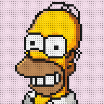 Homer Simpson - Brick Art Mosaic Kit 2x2 large