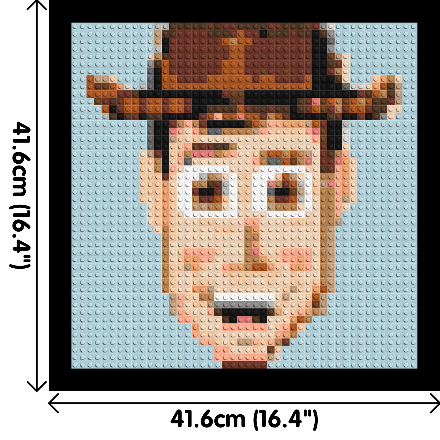 Sheriff Woody - Brick Art Mosaic Kit 2x2 dimensions with frame