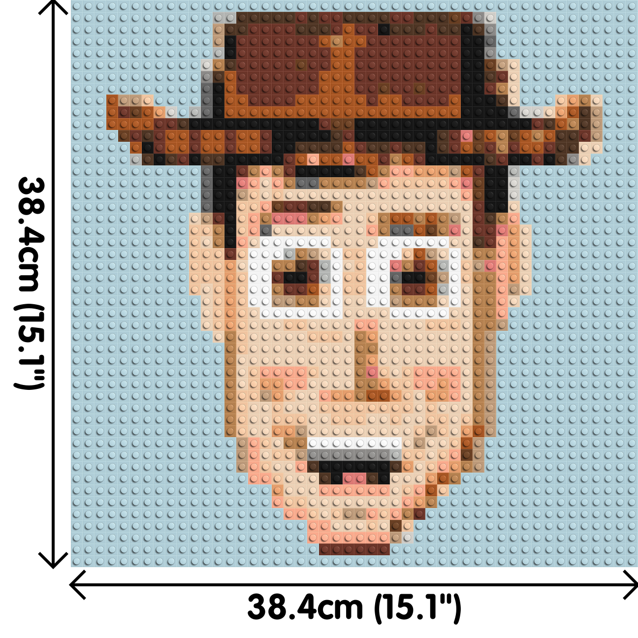 Sheriff Woody - Brick Art Mosaic Kit 2x2 dimensions