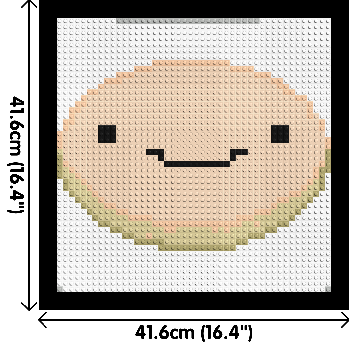 Finn the Human - Brick Art Mosaic Kit 2x2 dimensions with frame