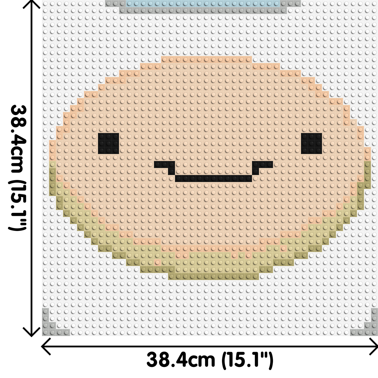 Finn the Human - Brick Art Mosaic Kit 2x2 dimensions