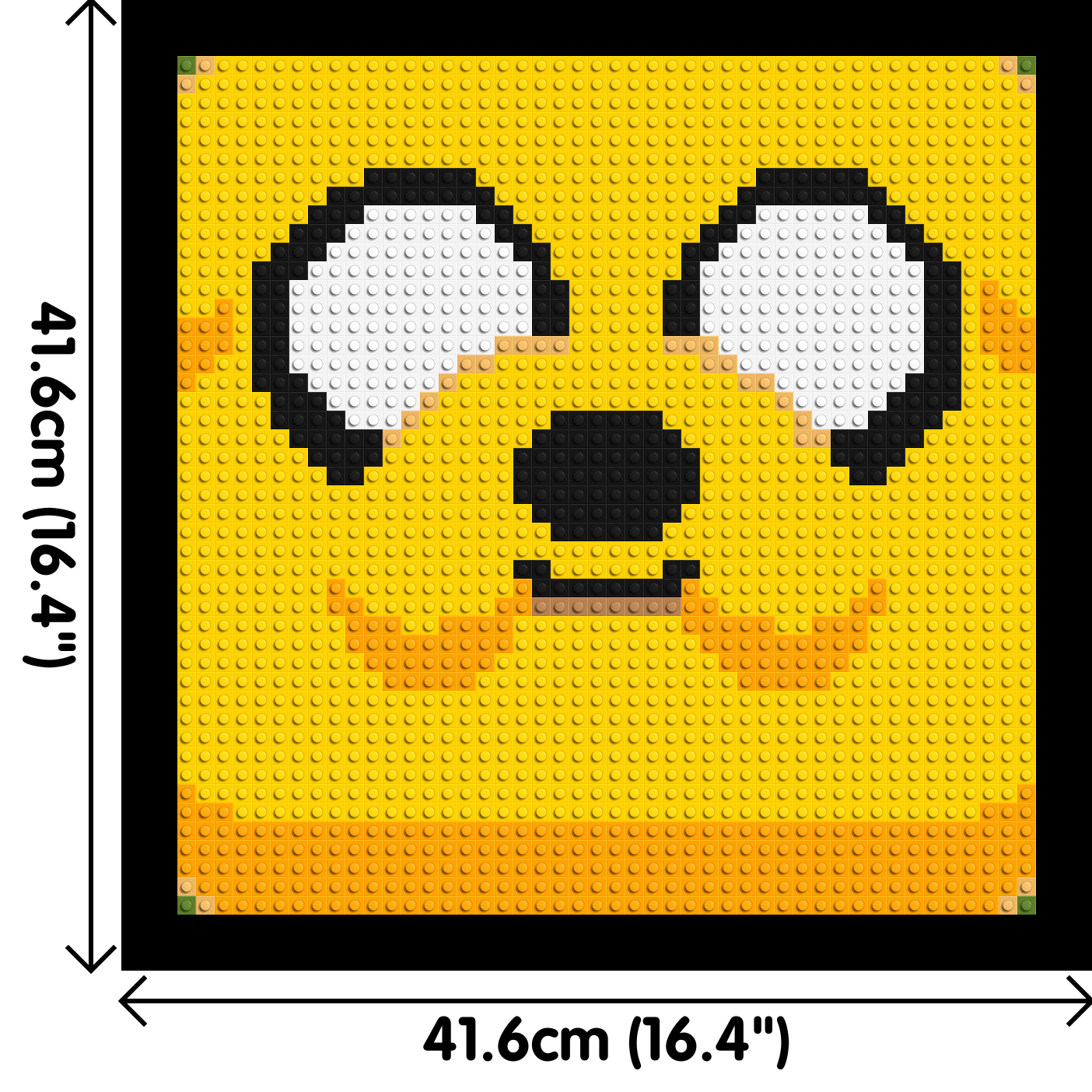 Jake the Dog - Brick Art Mosaic Kit 2x2 dimensions with frame