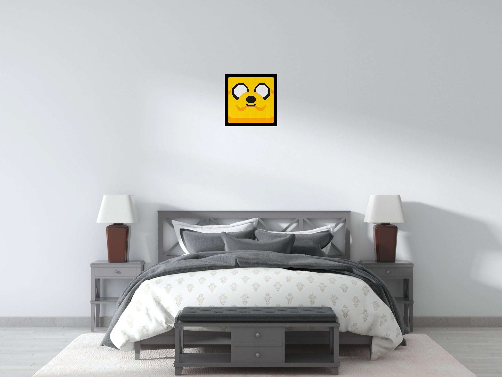 Jake the Dog - Brick Art Mosaic Kit 2x2 scene with frame