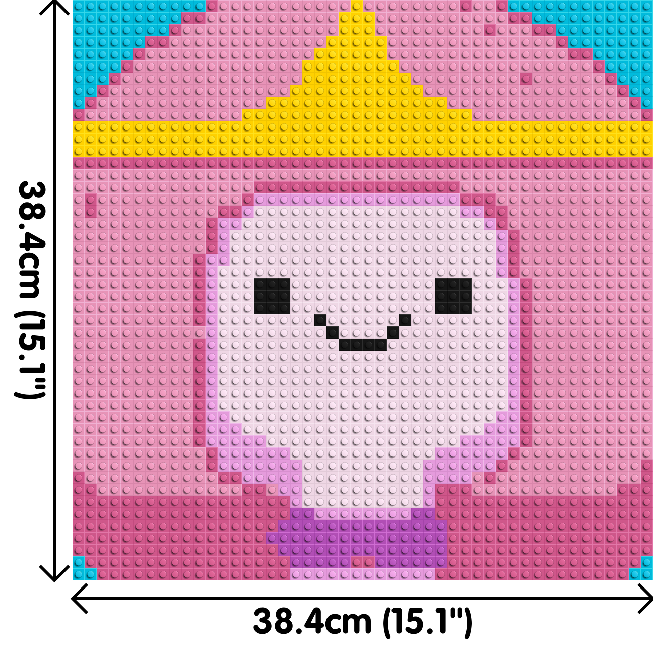 Princess Bubblegum - Brick Art Mosaic Kit 2x2 dimensions