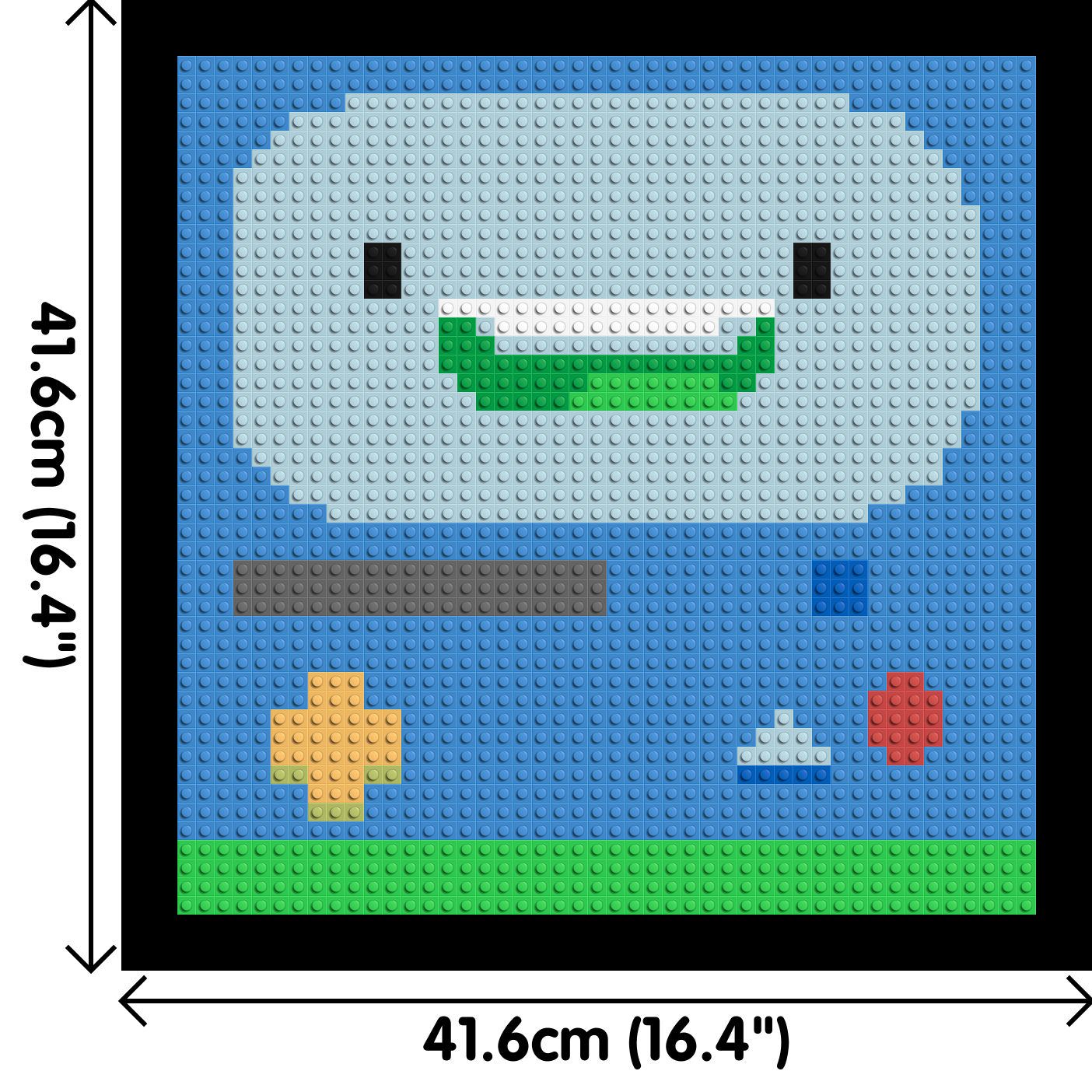 BMO (Adventure Time) - Brick Art Mosaic Kit 2x2 dimensions with frame