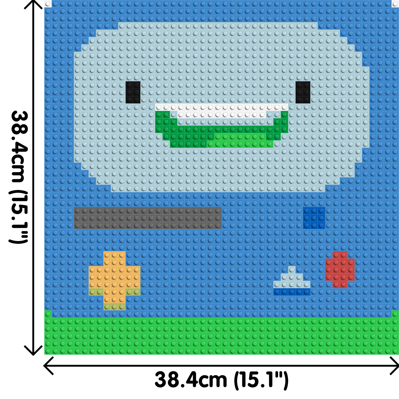 BMO (Adventure Time) - Brick Art Mosaic Kit 2x2 dimensions