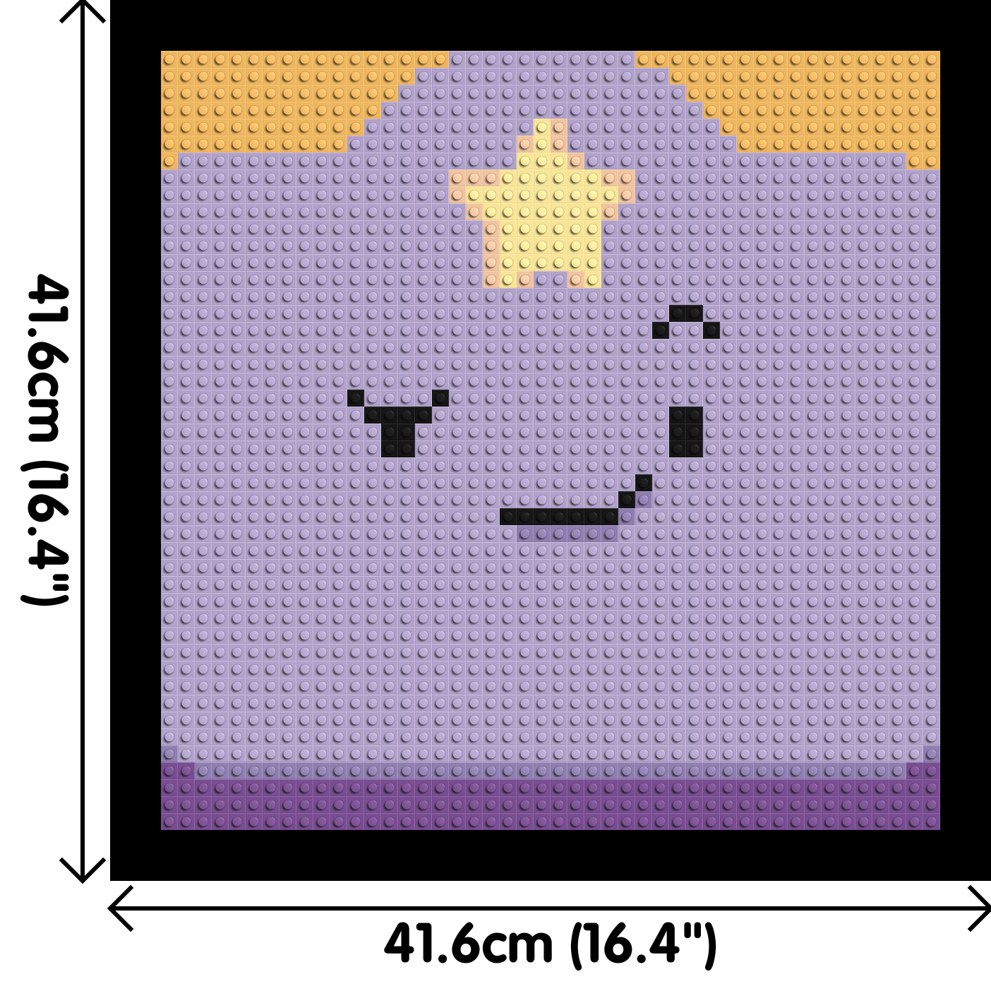 Lumpy Space Princess - Brick Art Mosaic Kit 2x2 dimensions with frame