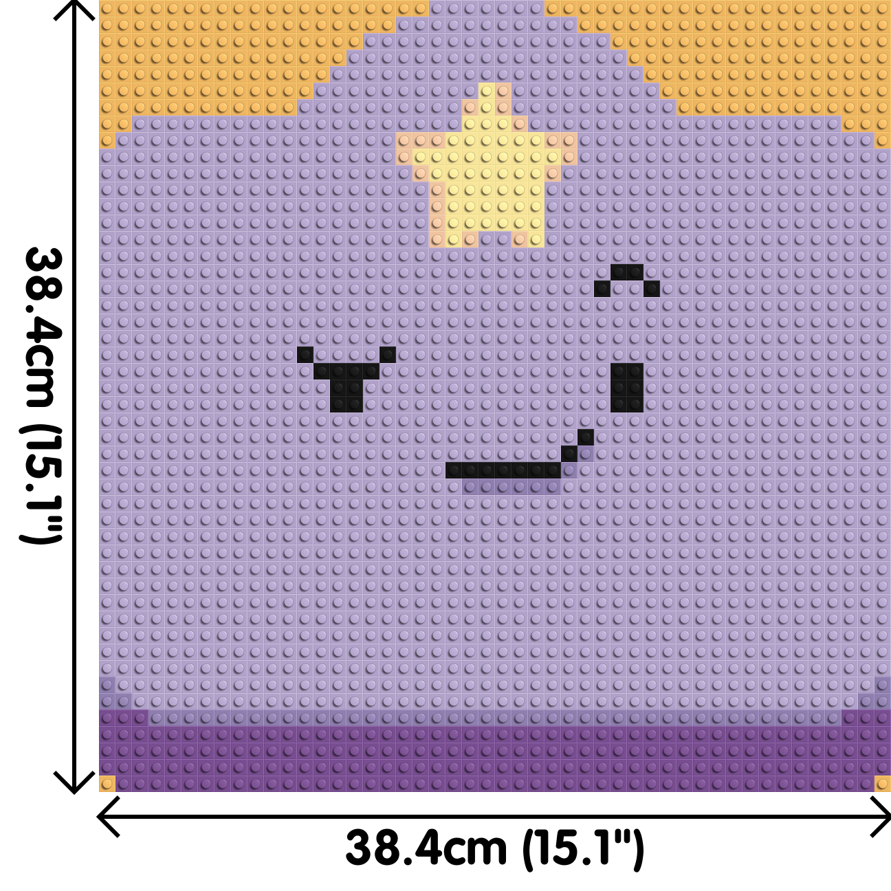 Lumpy Space Princess - Brick Art Mosaic Kit 2x2 dimensions