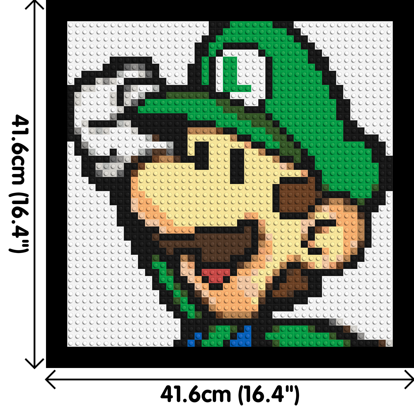 Luigi - Brick Art Mosaic Kit 2x2 dimensions with frame