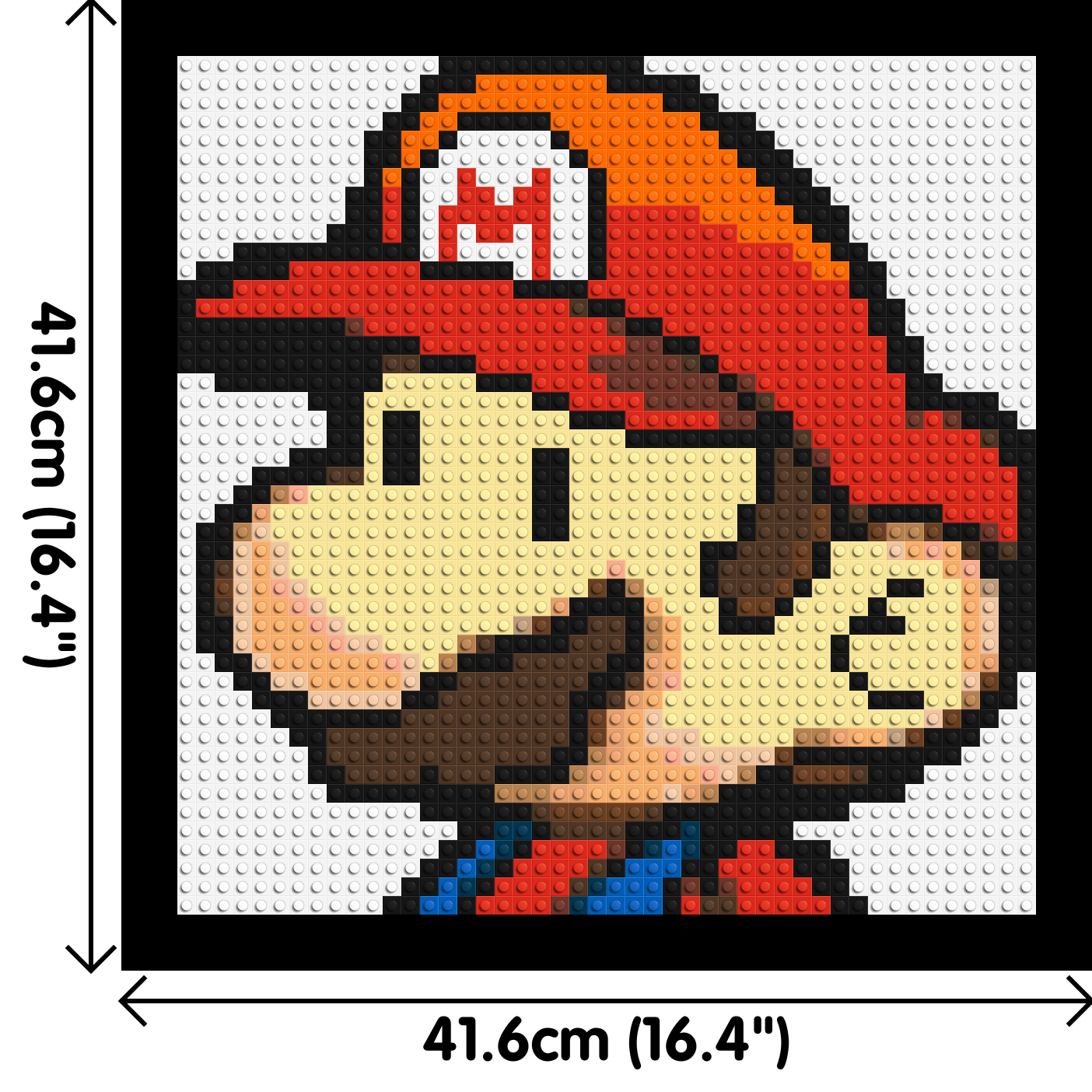 Mario #2 - Brick Art Mosaic Kit 2x2 dimensions with frame