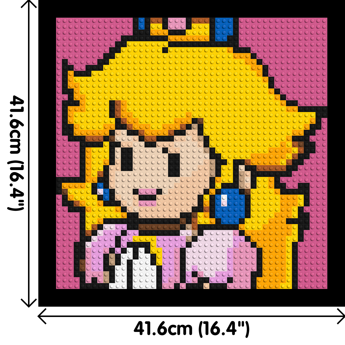 Princess Peach - Brick Art Mosaic Kit 2x2 dimensions with frame