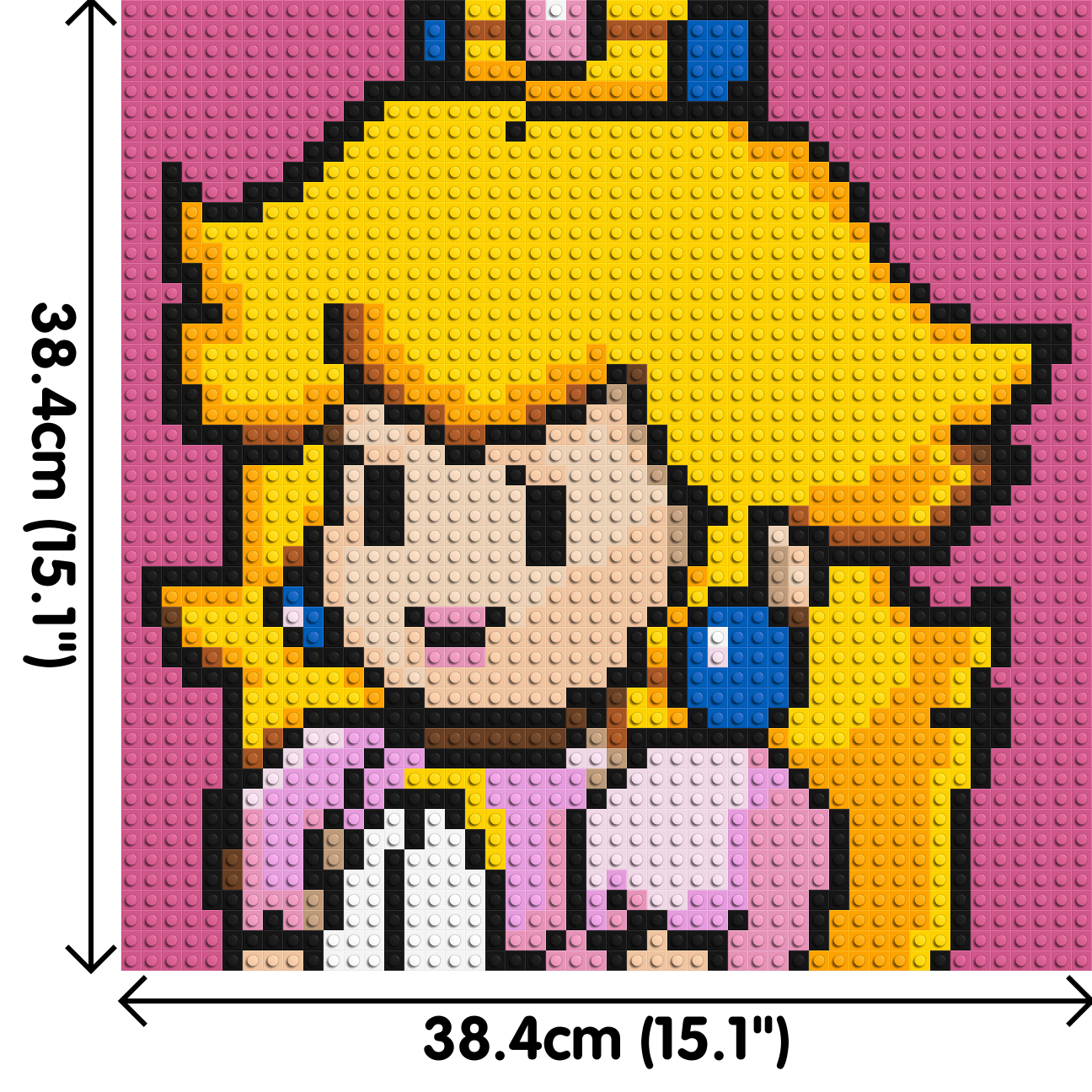 Princess Peach - Brick Art Mosaic Kit 2x2 large