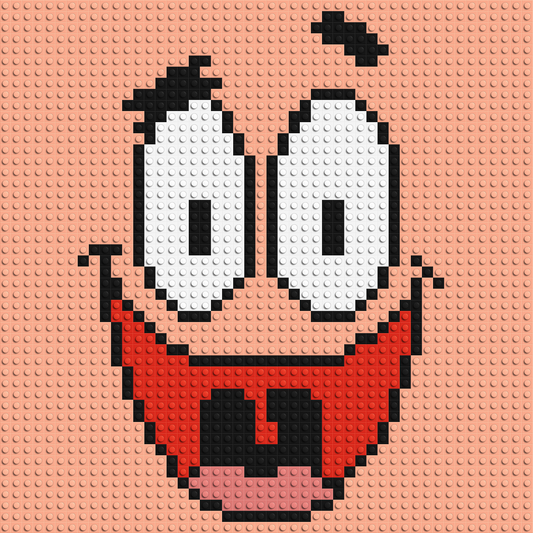 Patrick Star - Brick Art Mosaic Kit 2x2 large