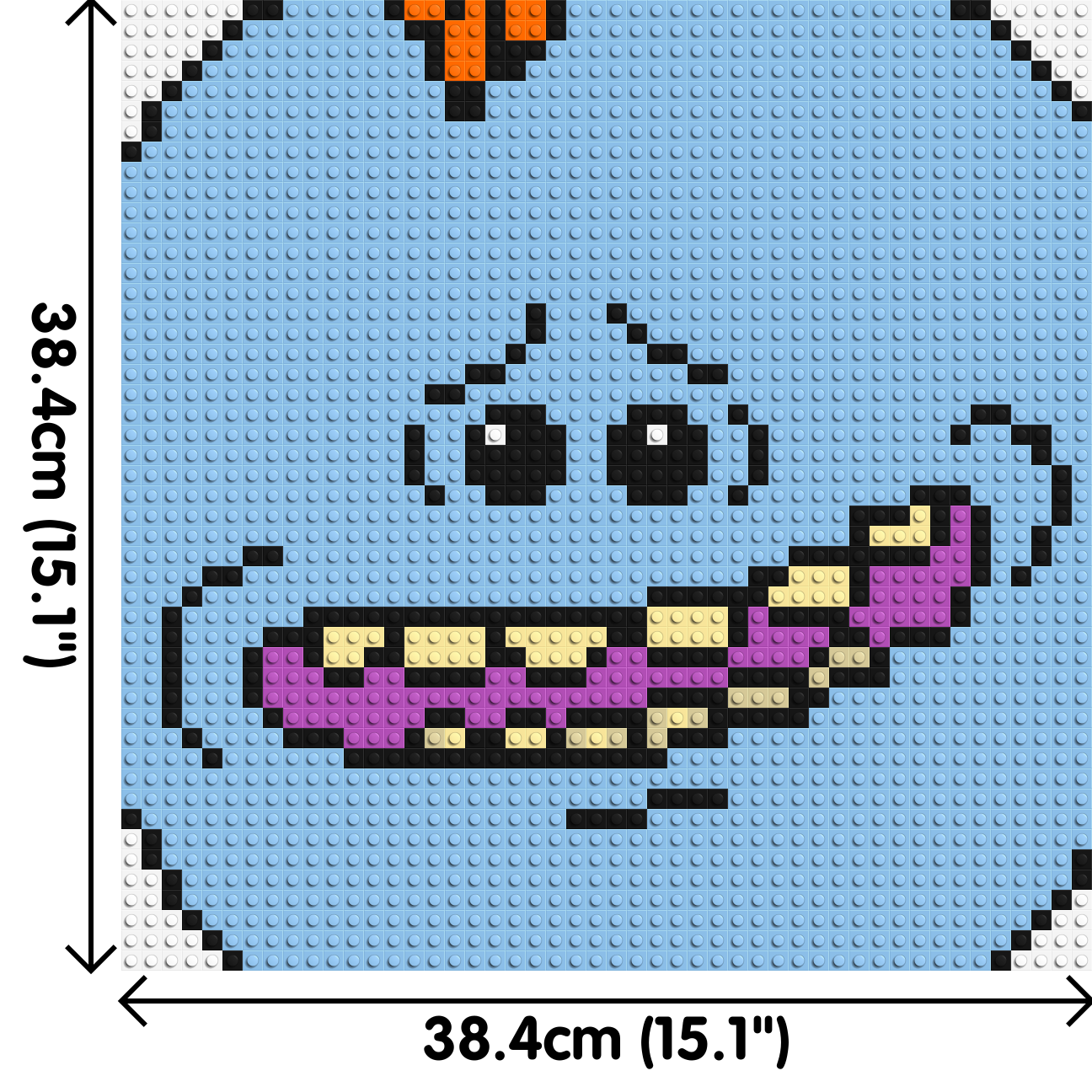 Mr. Meeseeks - Brick Art Mosaic Kit 2x2 dimensions