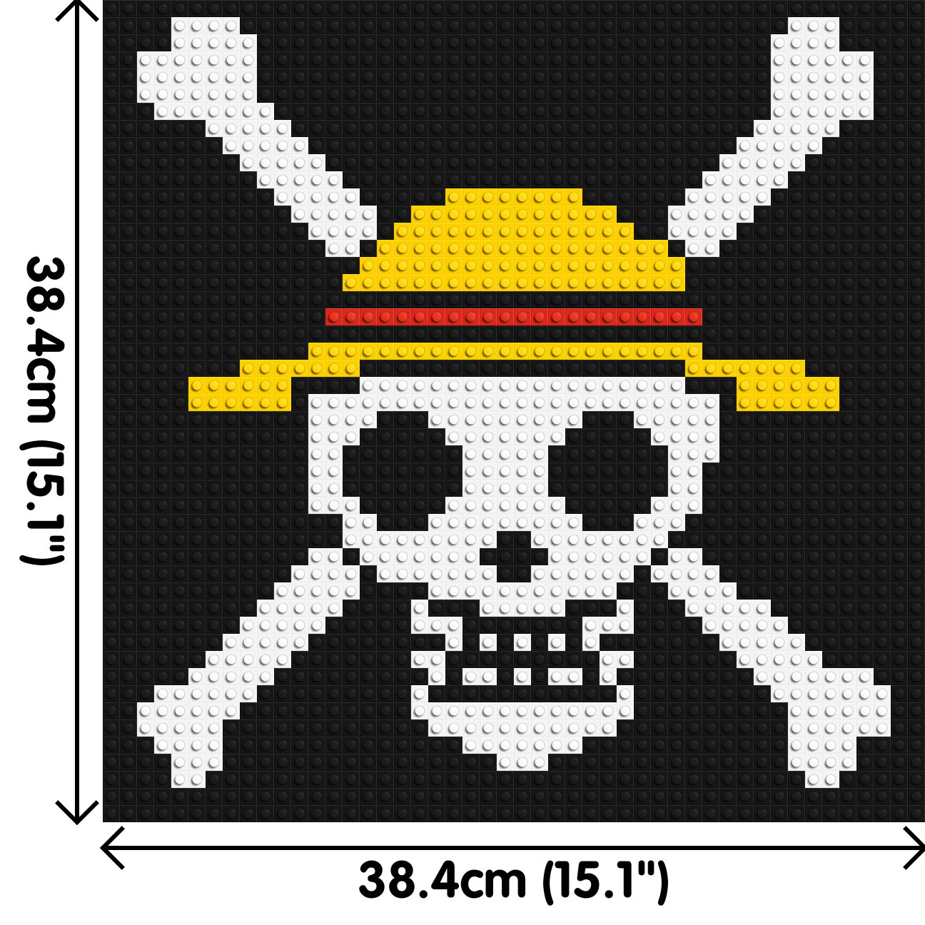 Strawhats Jolly Roger - Brick Art Mosaic Kit 2x2 large