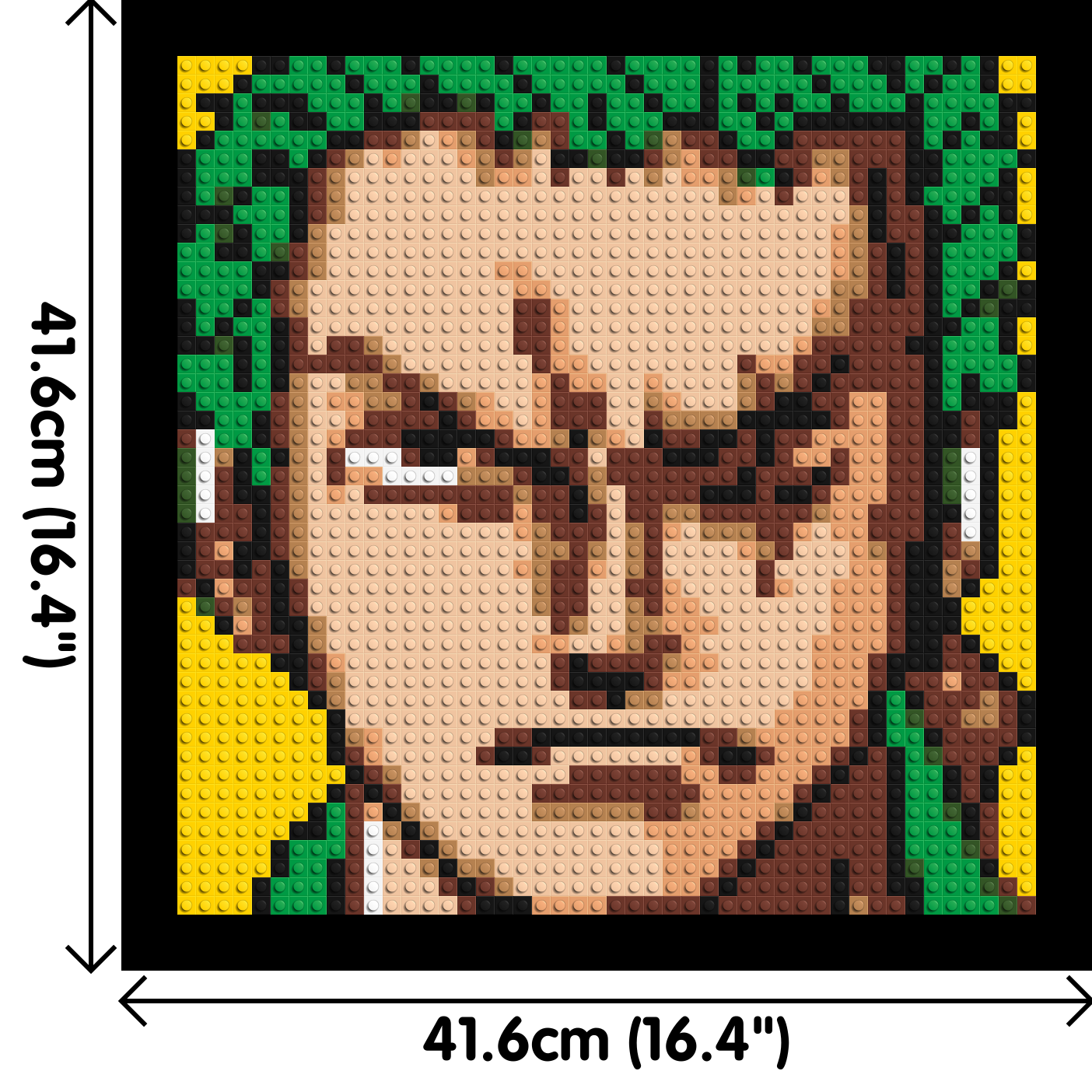 Roronoa Zoro (One Piece) - Brick Art Mosaic Kit 2x2 dimensions with frame