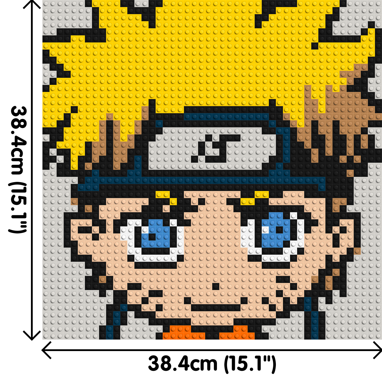 Naruto Uzumaki - Brick Art Mosaic Kit 2x2 dimensions