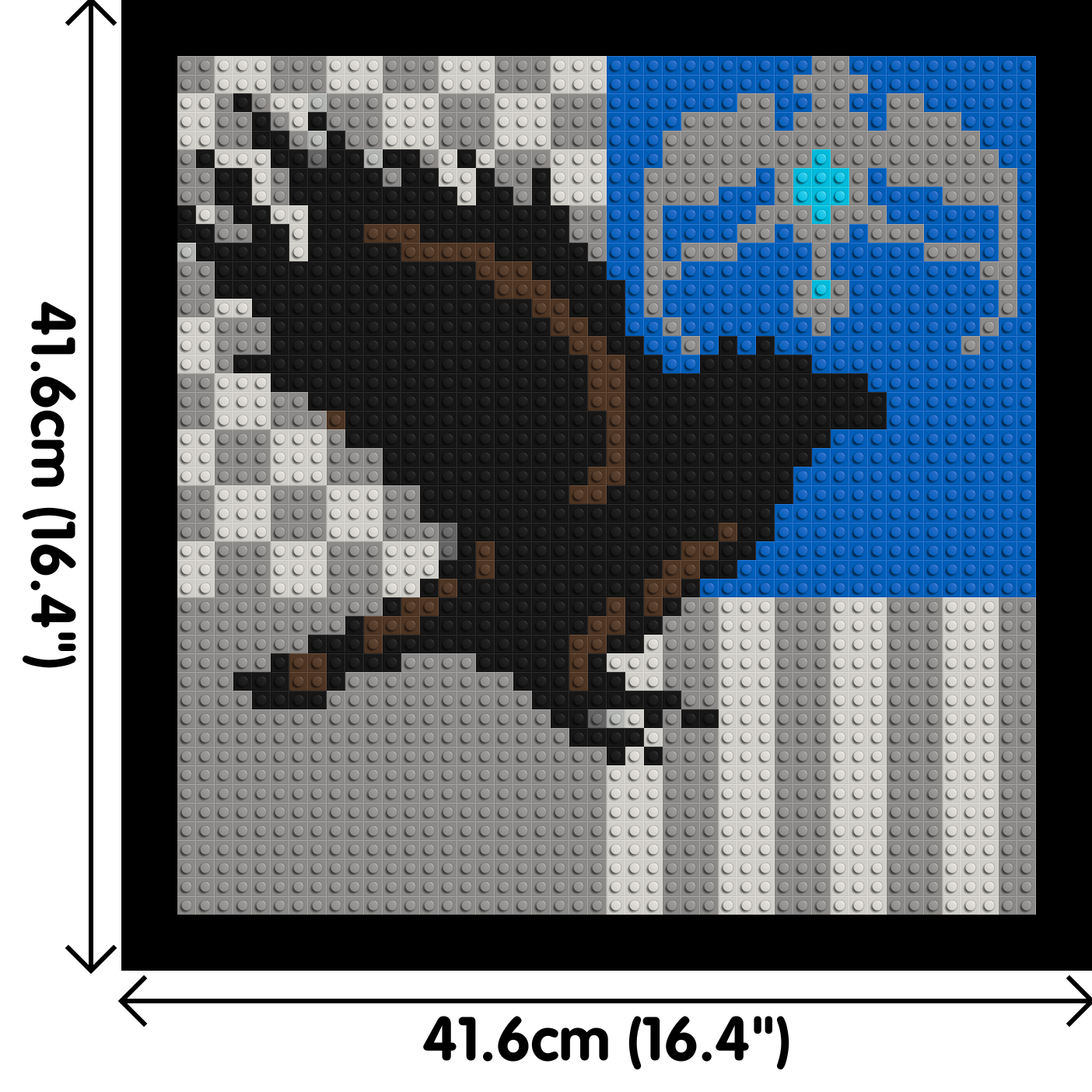 Ravenclaw Coat of Arms (Harry Potter) - Brick Art Mosaic Kit 2x2 dimensions with frame