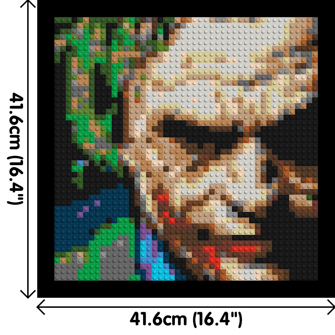 Joker #2 - Brick Art Mosaic Kit 2x2 dimensions with frame