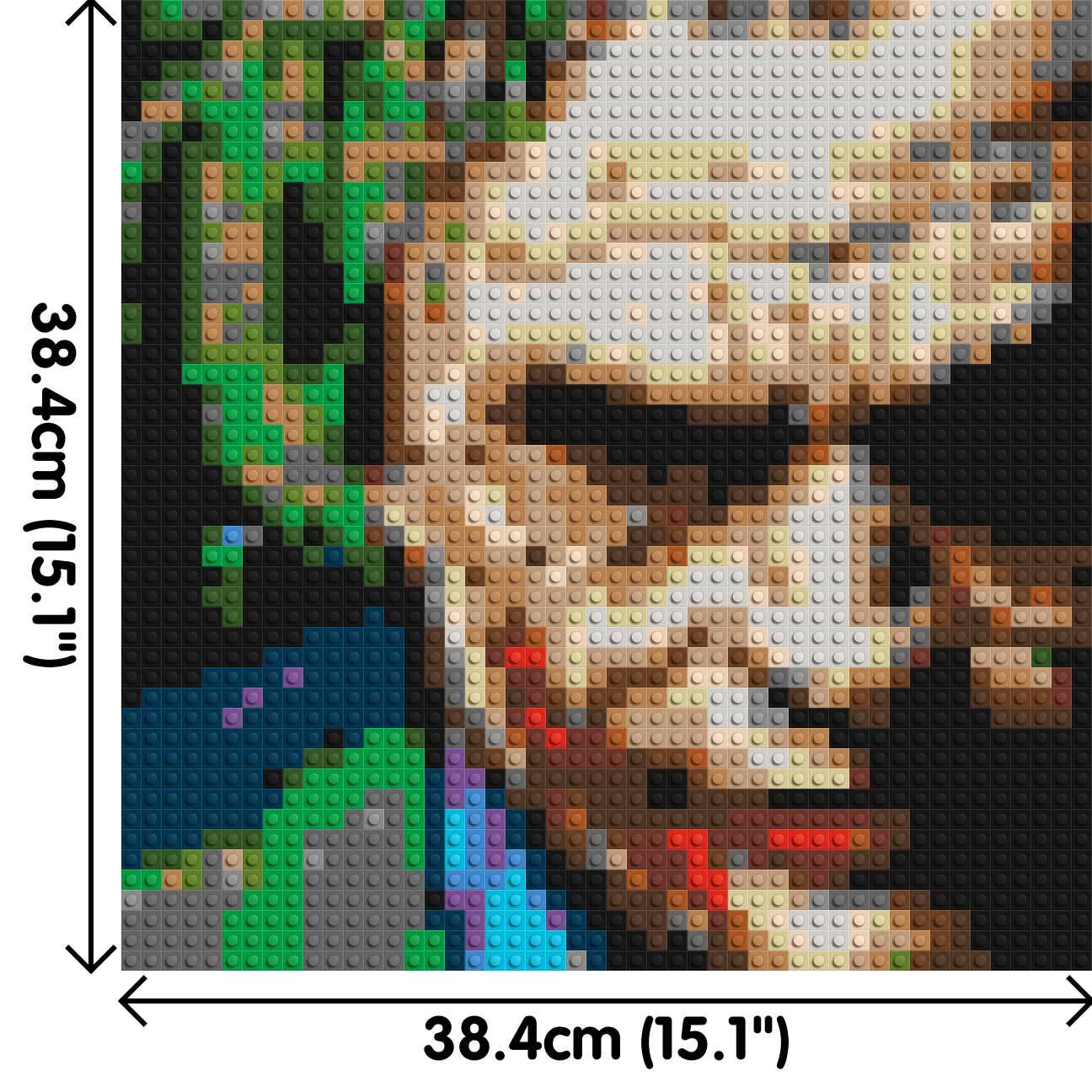 Joker #2 - Brick Art Mosaic Kit 2x2 dimensions