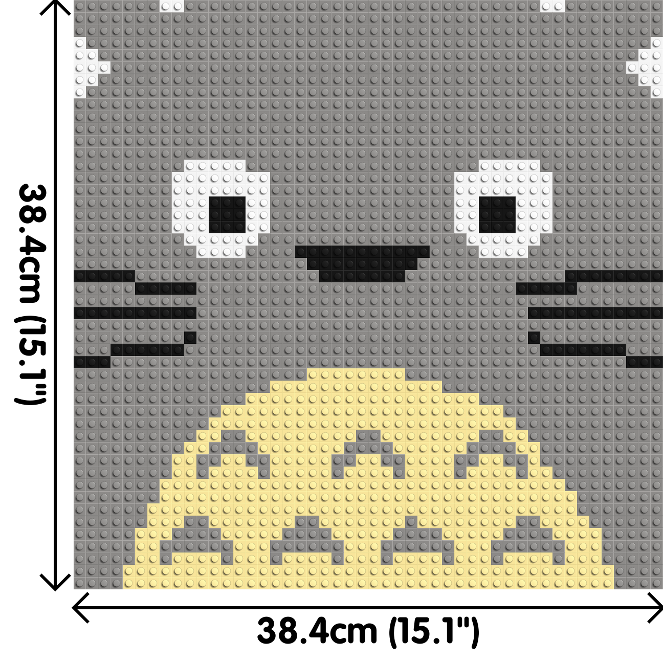 Totoro - Brick Art Mosaic Kit 2x2 dimensions