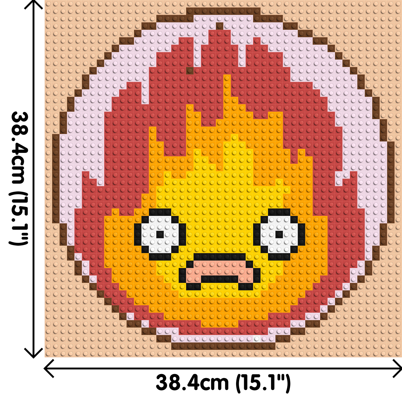 Calcifer - Brick Art Mosaic Kit 2x2 dimensions