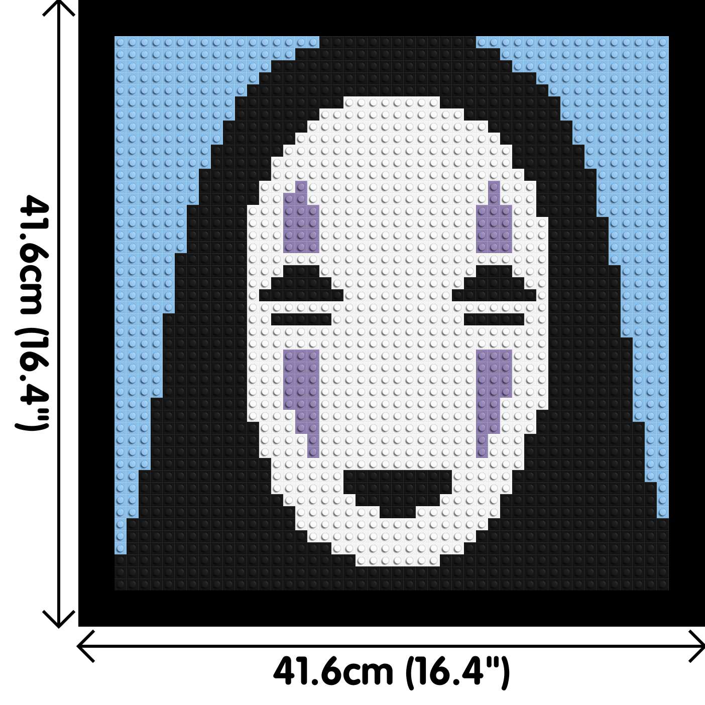 No face (Spirited Away) - Brick Art Mosaic Kit 2x2 dimensions with frame